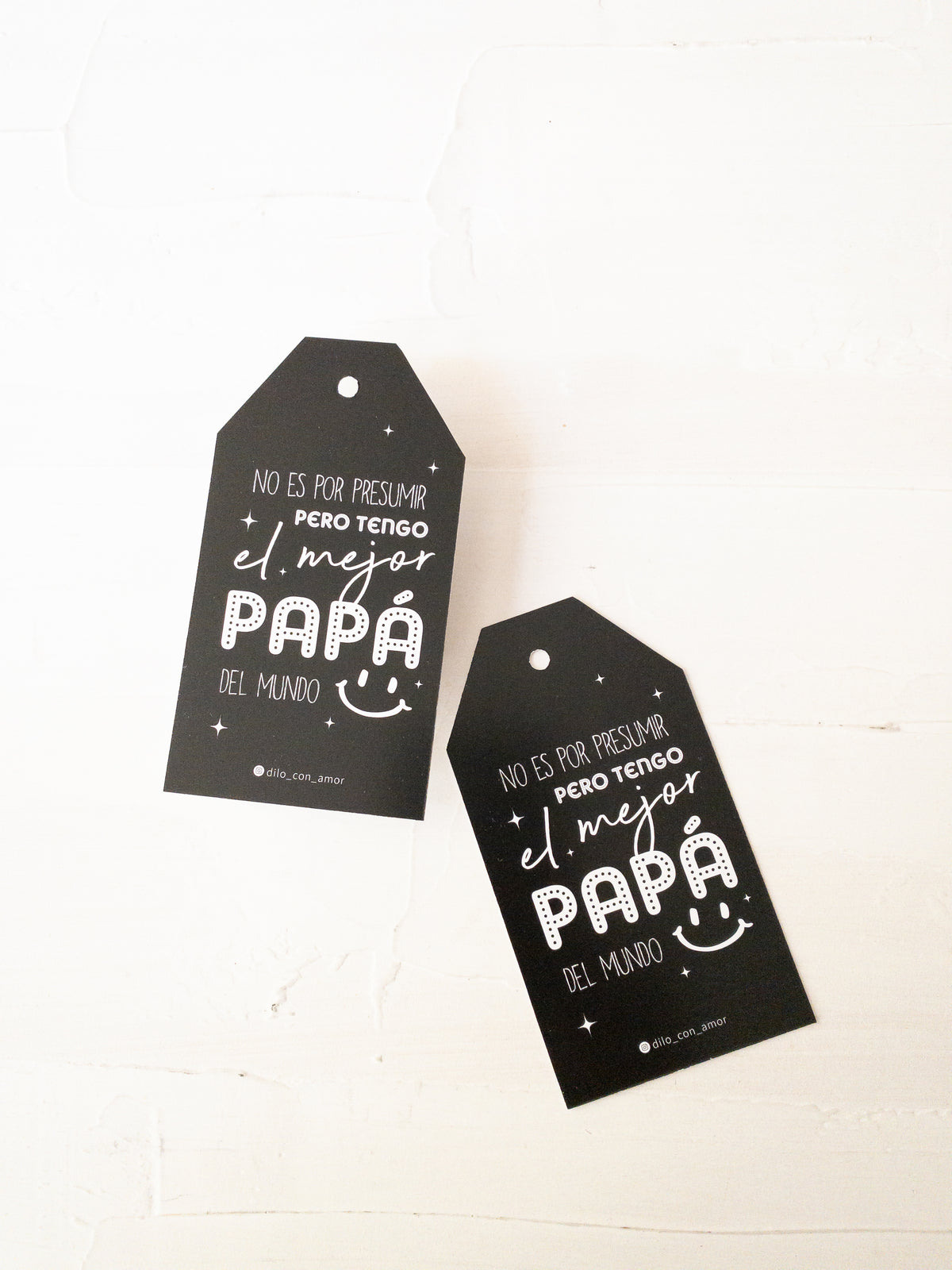 40 TAGS 6X11 CM - EL MEJOR PAPÁ DEL MUNDO