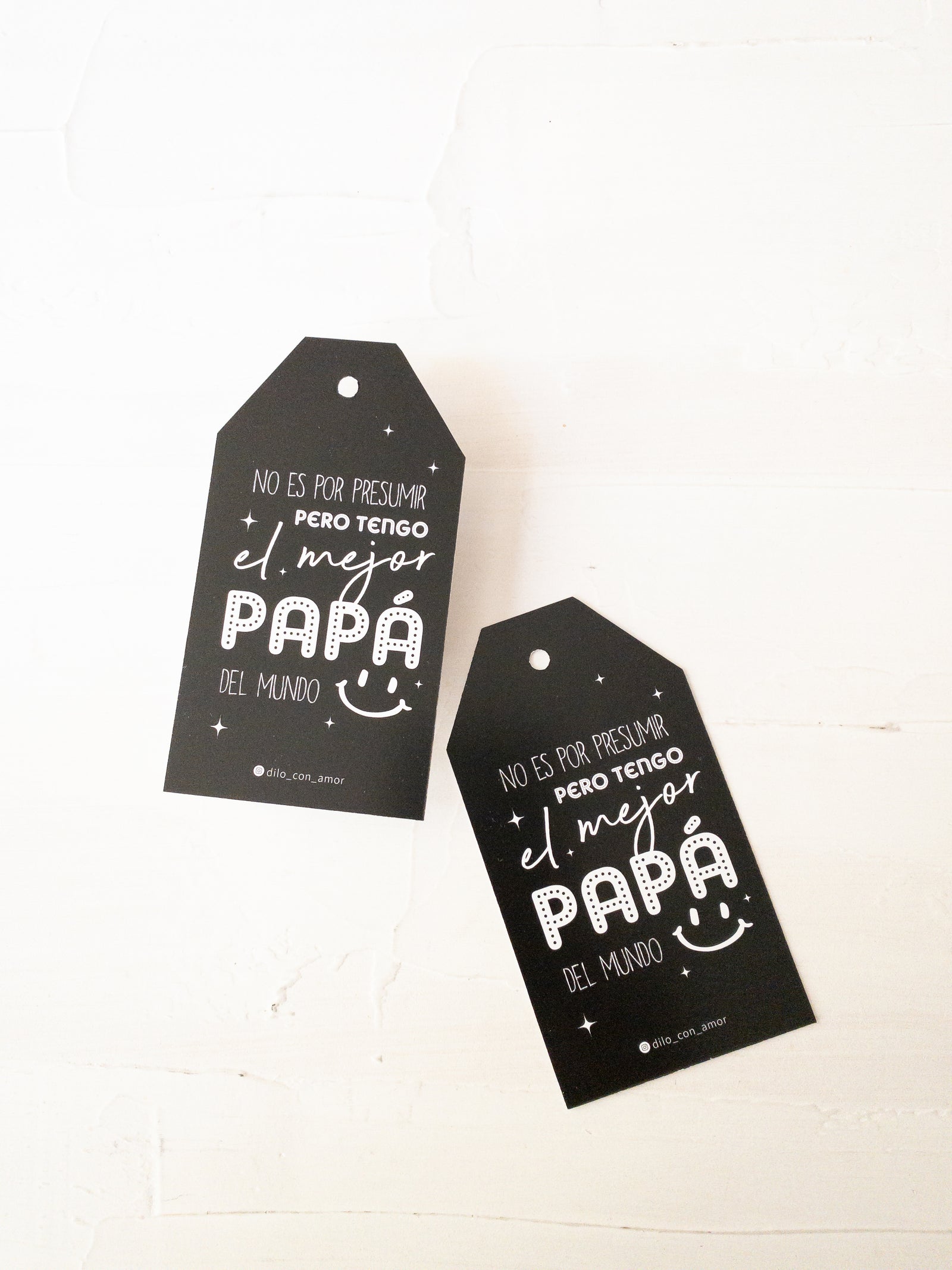 40 TAGS 6X11 CM - EL MEJOR PAPÁ DEL MUNDO