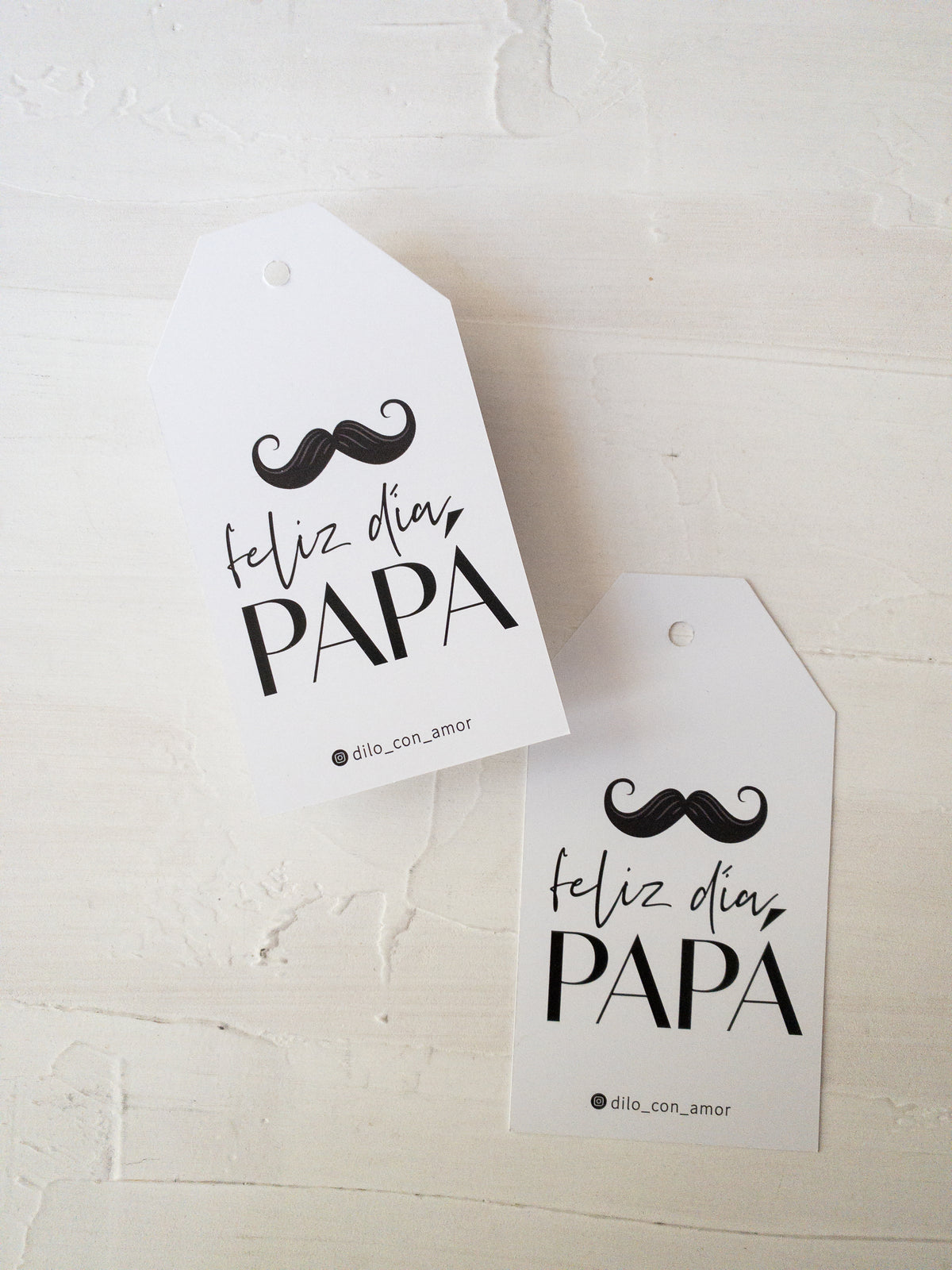 40 TAGS 6X11 CMS / FELIZ DÍA PAPÁ BIGOTES