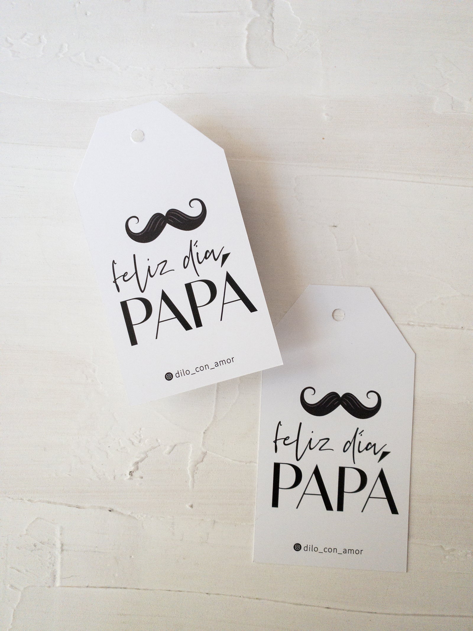 40 TAGS 6X11 CMS / FELIZ DÍA PAPÁ BIGOTES