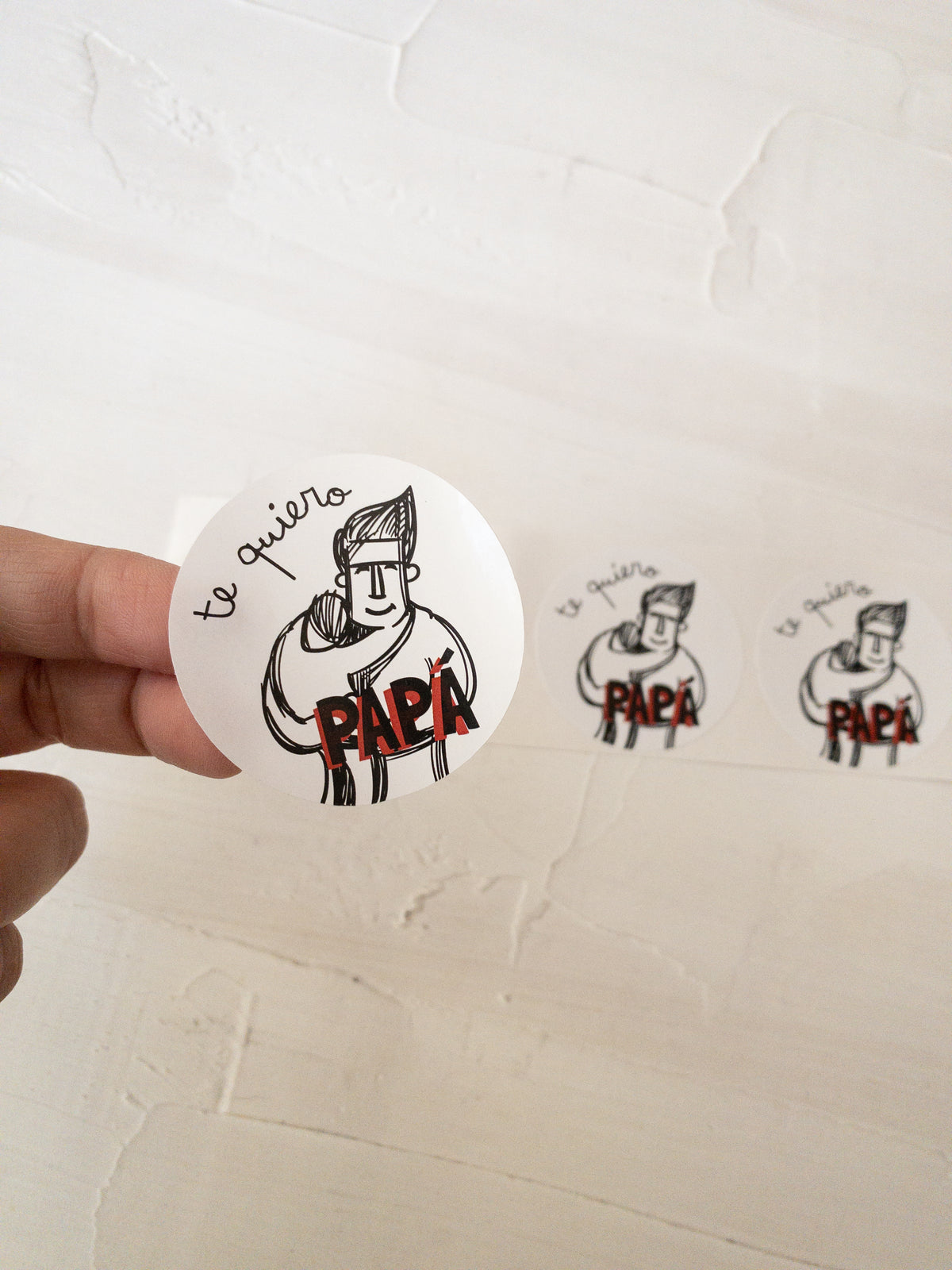 40 STICKER 5CM -  TE QUIERO PAPÁ