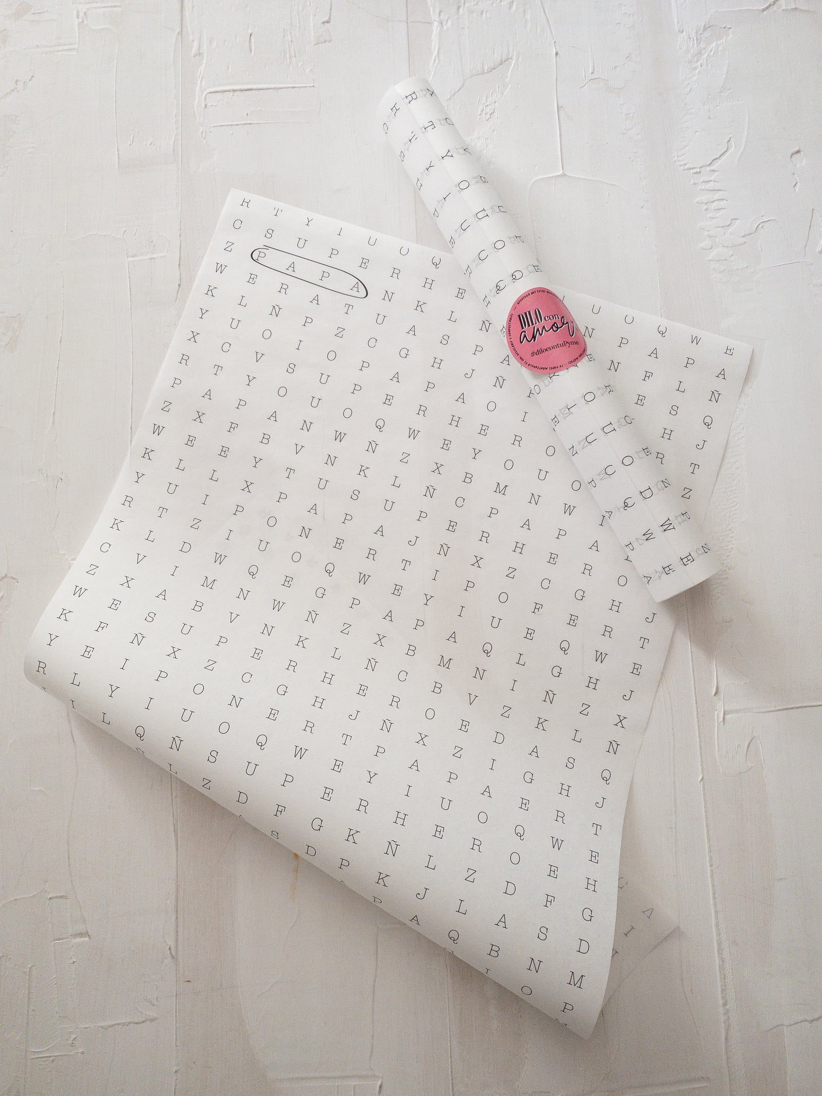 50 PAPEL MANTEQUILLA 33X50 CM - PAPI!, JUGUEMOS SOPA DE LETRAS - SIN LOGO + INFO PINCHANDO LA FOTO