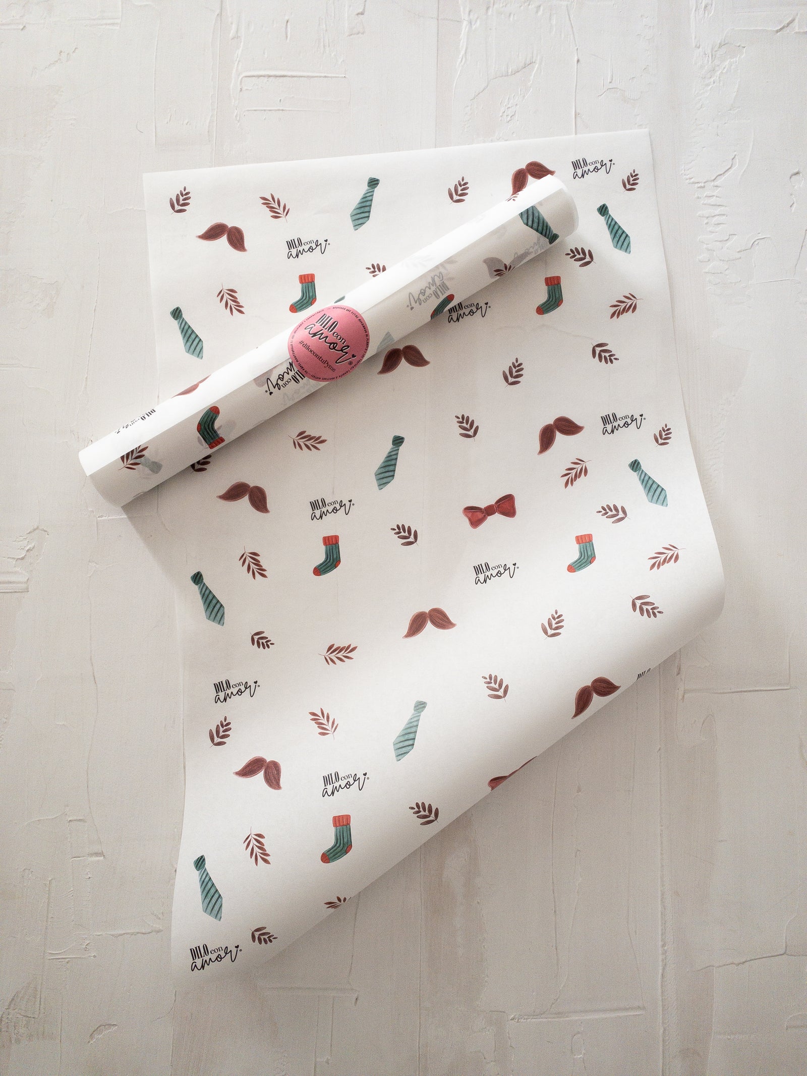 50 PAPEL MANTEQUILLA 33X50 CM - NO MÁS CALCETINES - CON LOGO + INFO PINCHANDO LA FOTO