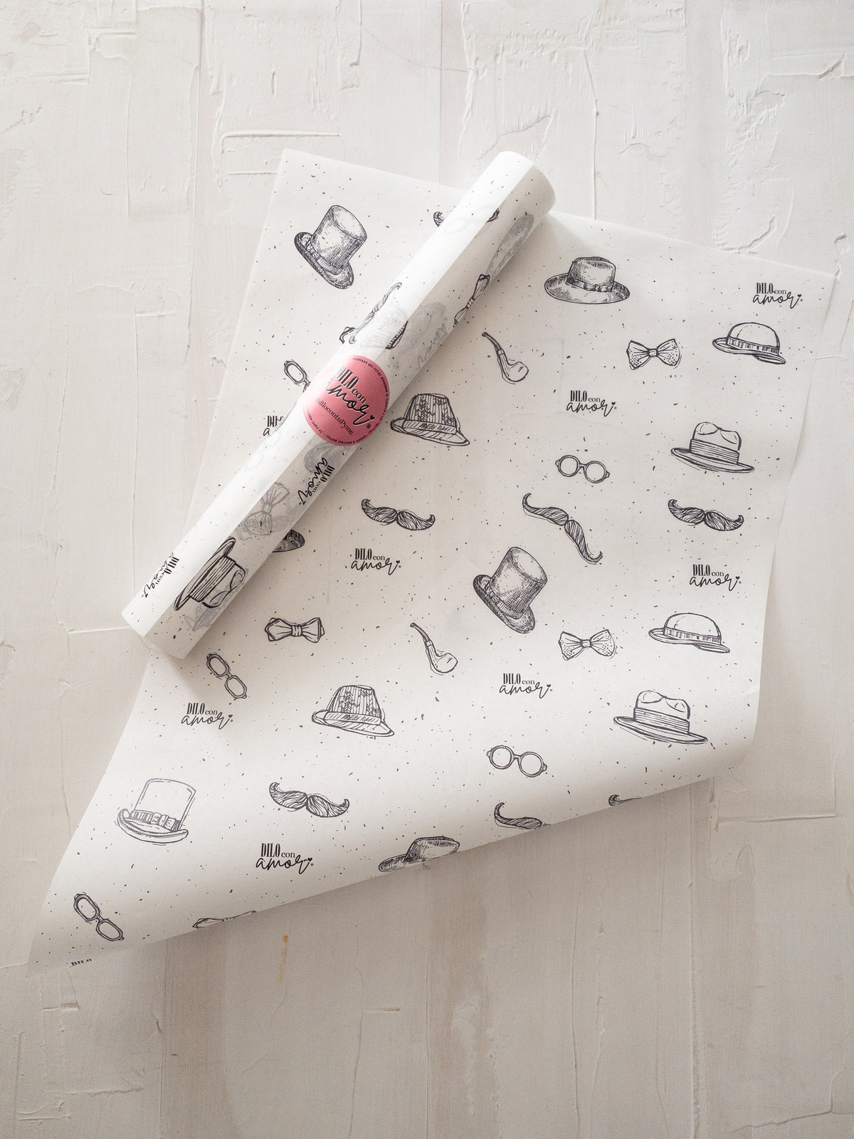 50 PAPEL MANTEQUILLA 33X50 CM - GENTLEMAN DADDY - CON LOGO + INFO PINCHANDO LA FOTO