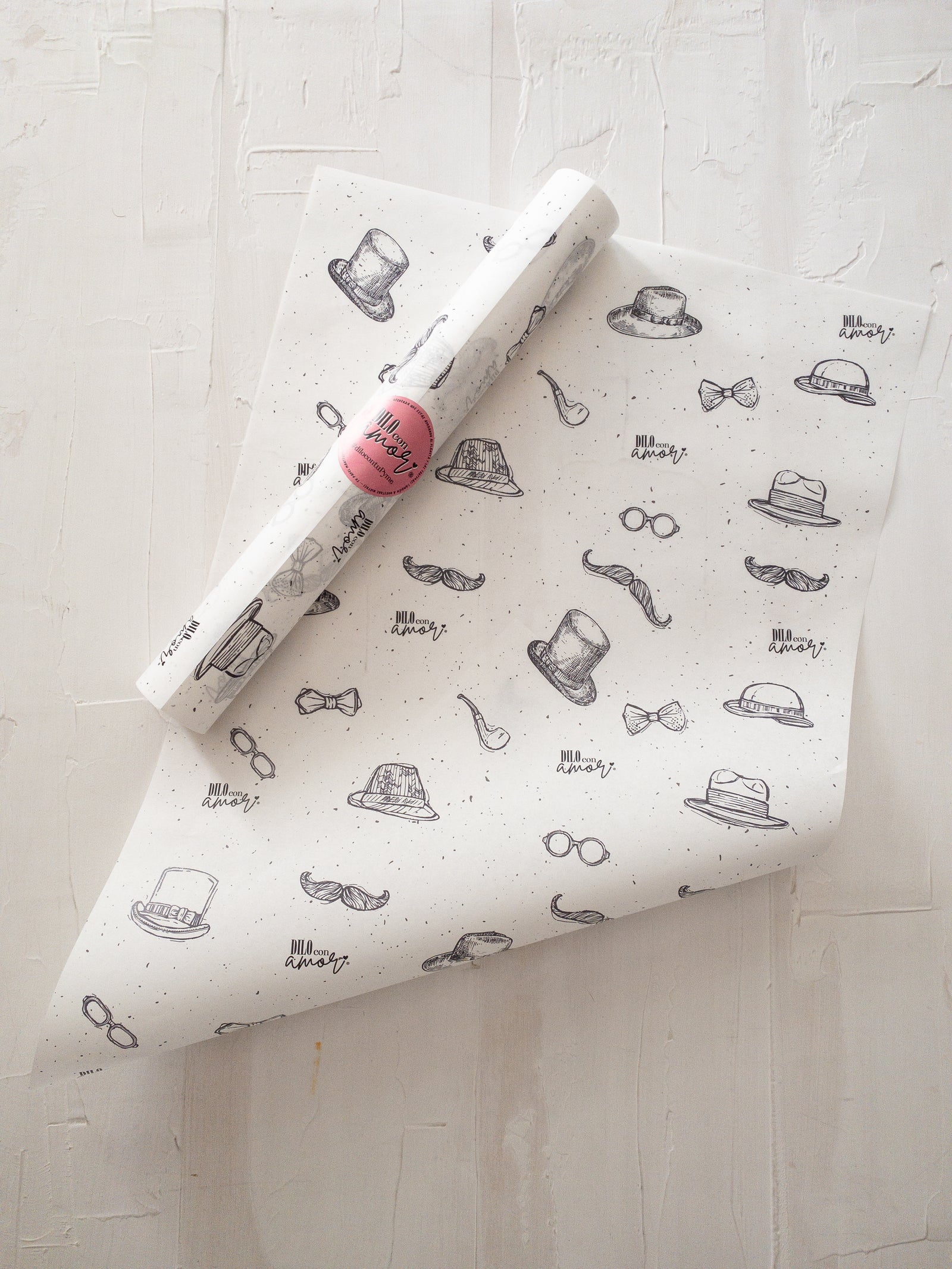 50 PAPEL MANTEQUILLA 33X50 CM - GENTLEMAN DADDY - CON LOGO + INFO PINCHANDO LA FOTO