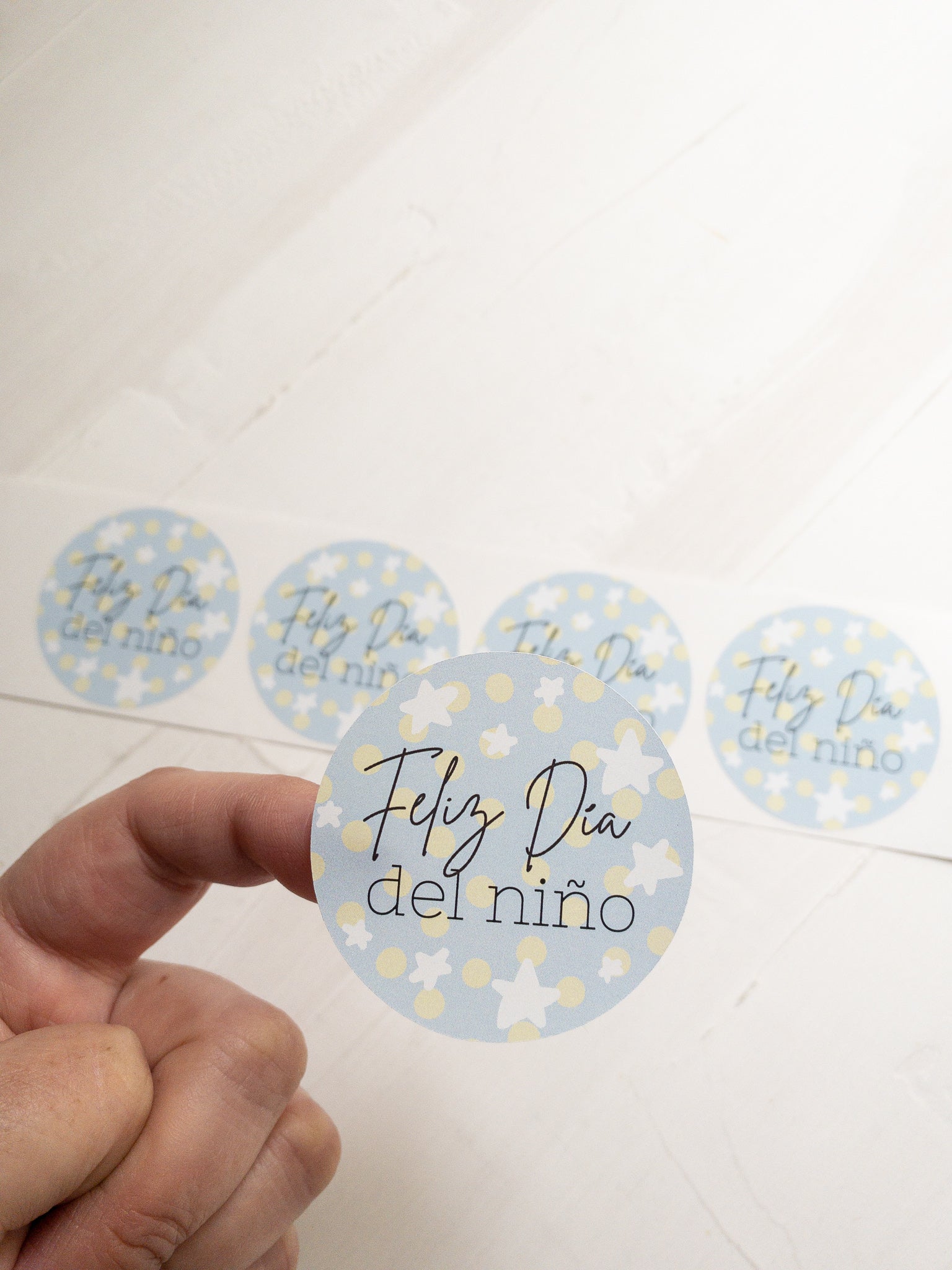 40 STICKER DÍA DEL NIÑO "FELIZ DÍA DEL NIÑO BLUE" - PINCHA LA FOTO PARA MÁS INFO