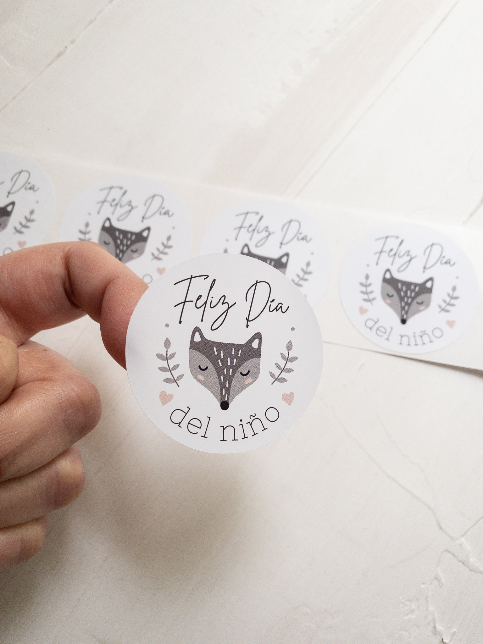 40 STICKER DÍA DEL NIÑO "ZORRITO FELIZ" - PINCHA LA FOTO PARA MÁS INFO