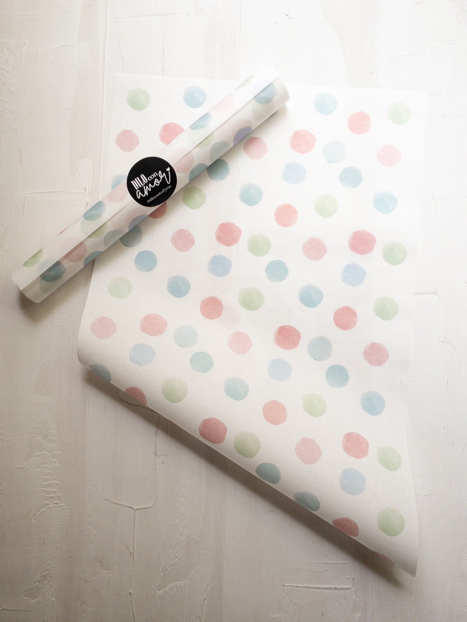 50 PAPELES "PUNTOS DE ACUARELA" SIN LOGO + INFO PINCHANDO LA FOTO