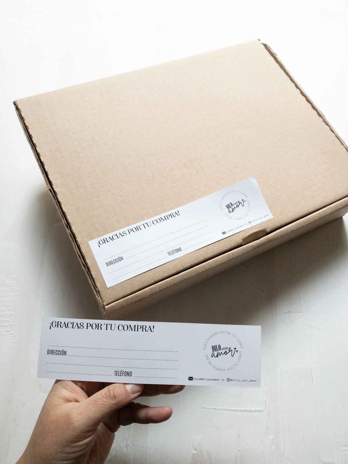 52 STICKER ENVÍO RECTANGULAR 18,7X5 CMS