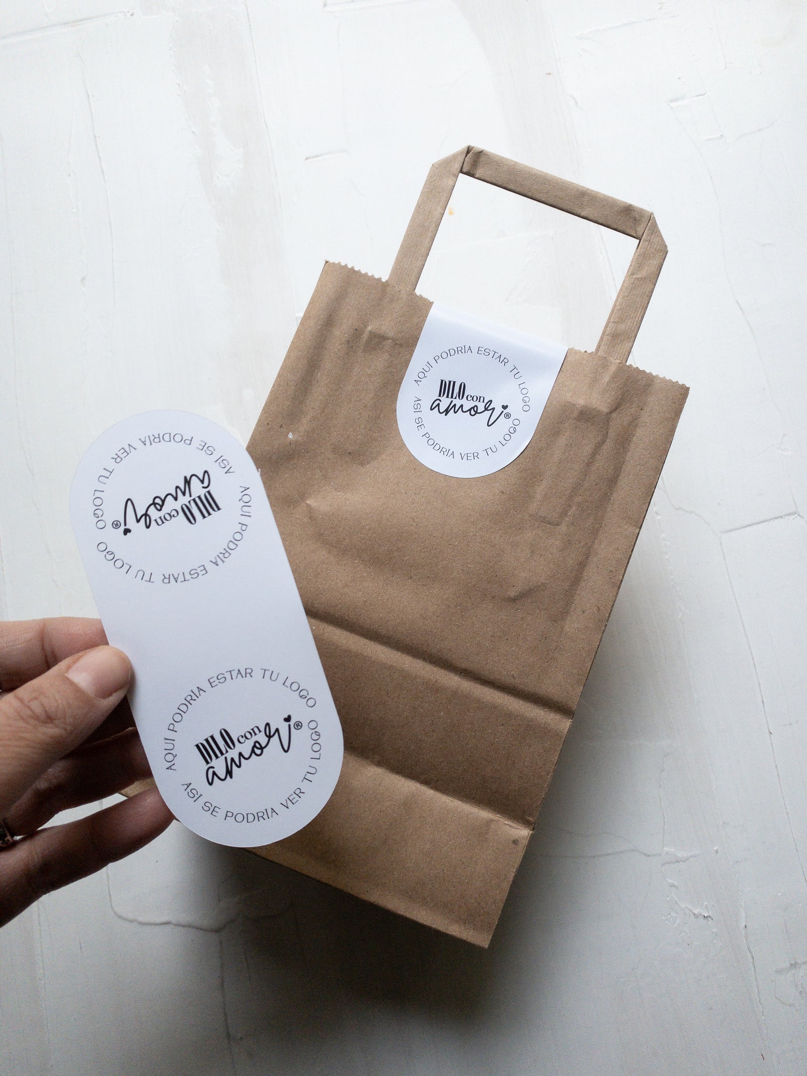 170 STICKER CIERRA BOLSA 5x12 cm MEDIO CÍRCULO  + INFO PINCHANDO LA FOTO