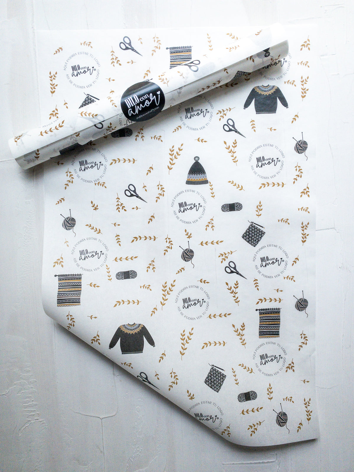 50 PAPEL MANTEQUILLA 33X50 CM - TEJEDORAS - CON LOGO + INFO PINCHANDO LA FOTO