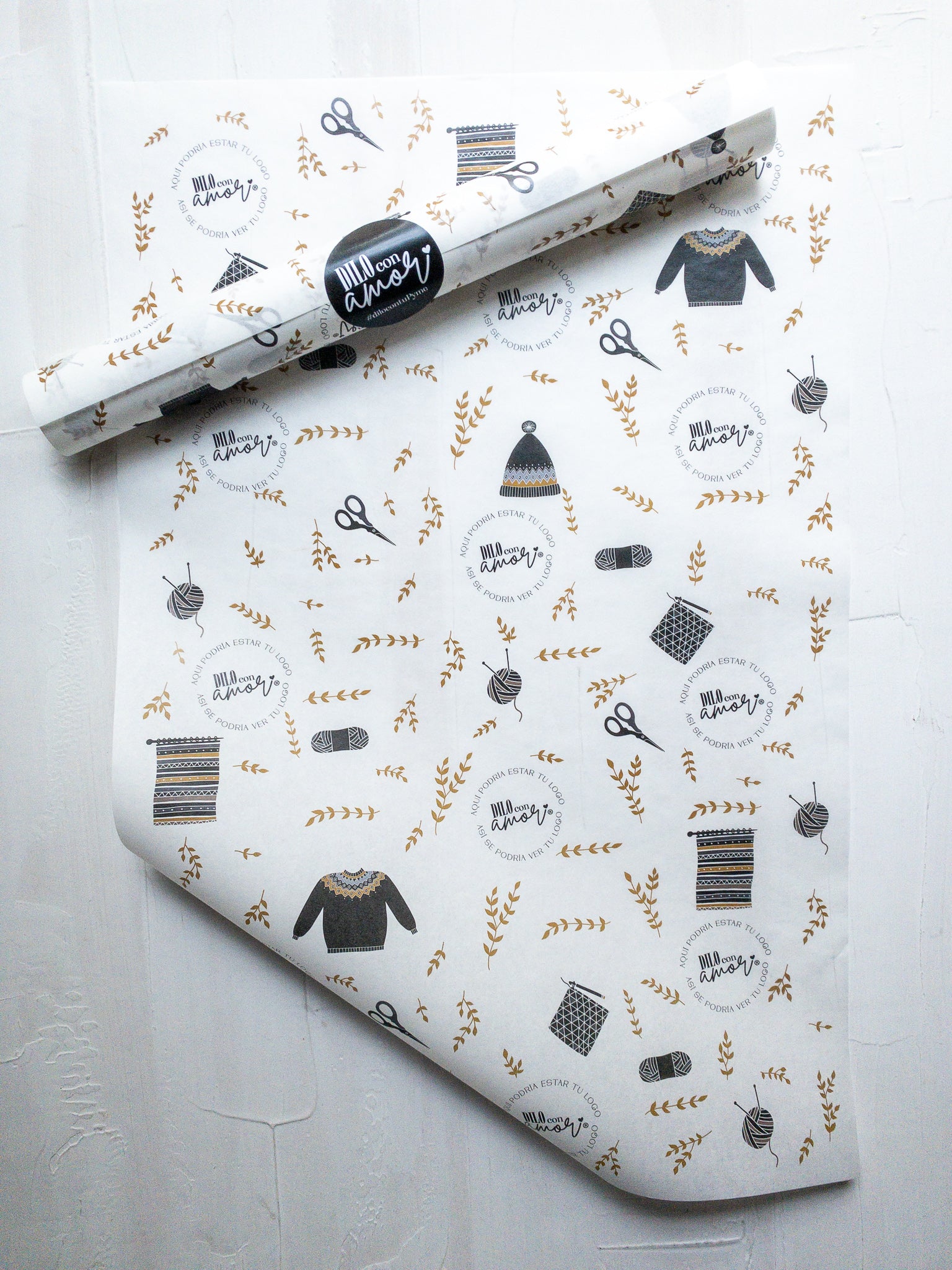 50 PAPEL MANTEQUILLA 33X50 CM - TEJEDORAS - CON LOGO + INFO PINCHANDO LA FOTO