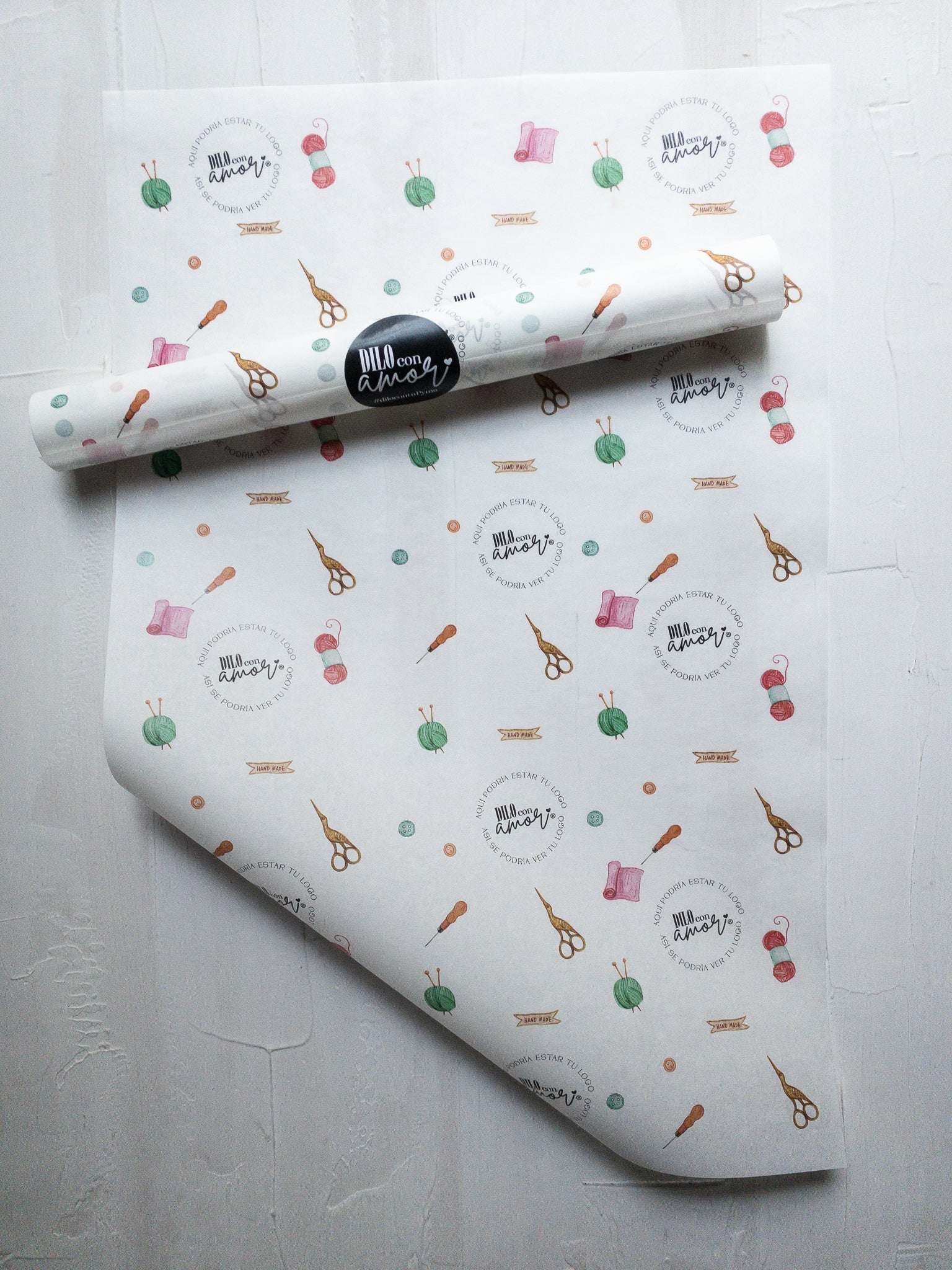 50 PAPEL MANTEQUILLA 33X50 CM - TIJERA GARZA - CON LOGO + INFO PINCHANDO LA FOTO