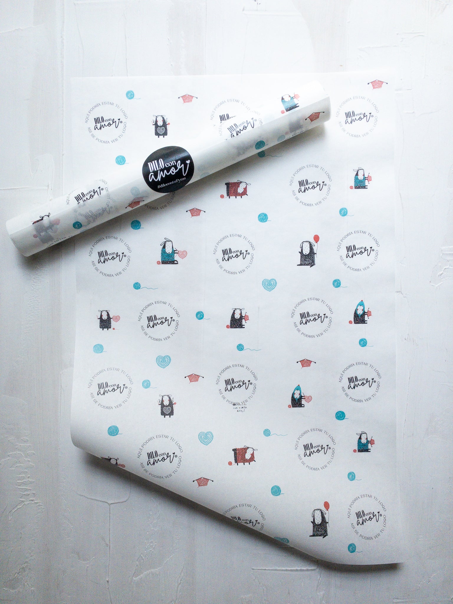 50 PAPEL MANTEQUILLA 33X50 CM - OVEJAS NEGRAS TEJEDORAS - CON LOGO + INFO PINCHANDO LA FOTO