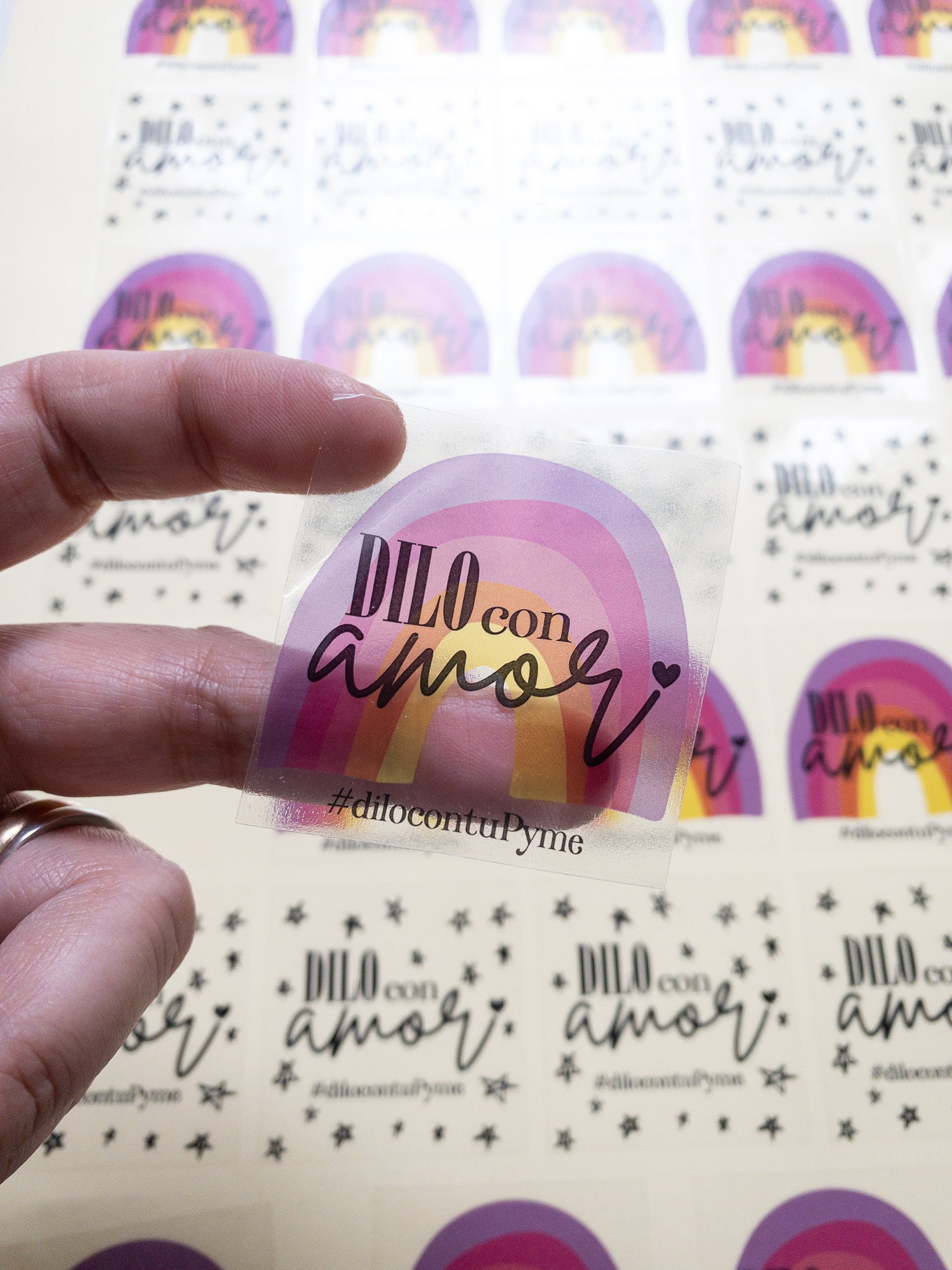 STICKER TRANSPARENTE CUADRADOS