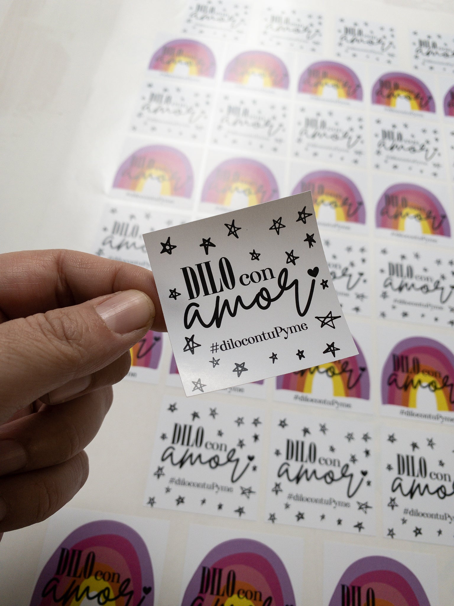 10 HOJAS STICKER ADHESIVOS CUADRADOS - ELIGE TAMAÑO Y CANTIDAD - PINCHA FOTO PARA MÁS INFO