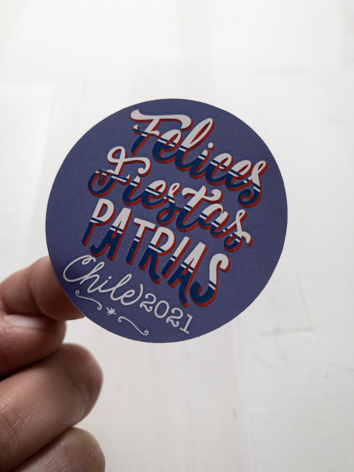40 STICKER 5 CM -  FELICES FIESTAS / INGRESA EN LA FOTO PARA OPCIONES