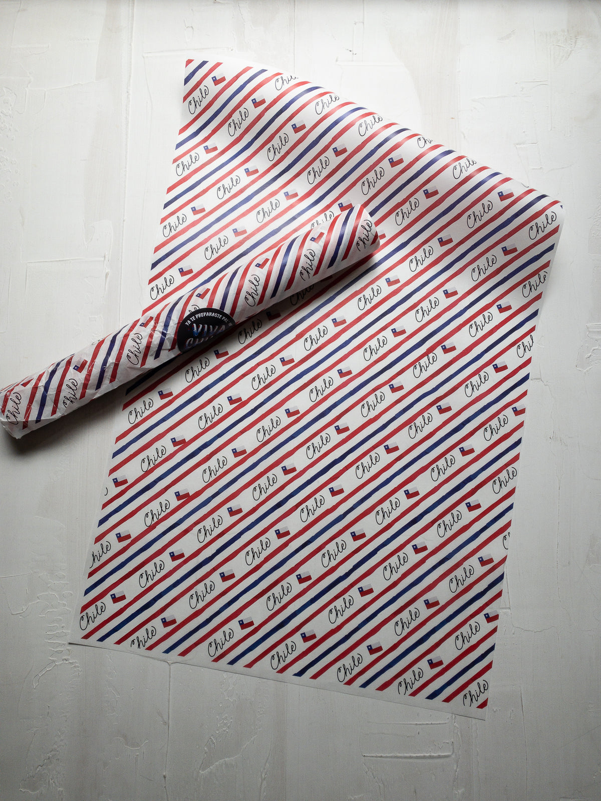 50 PAPELES 33X50 -  CHILE TRICOLOR - SIN LOGO -