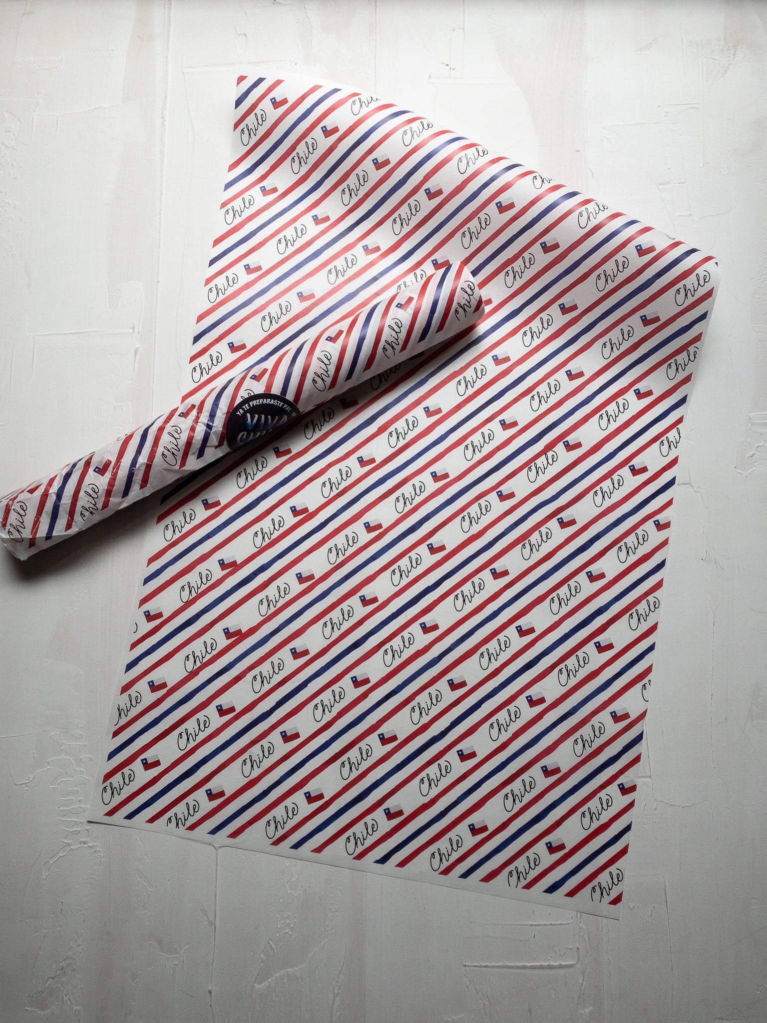 50 PAPELES 33X50 -  CHILE TRICOLOR - SIN LOGO -