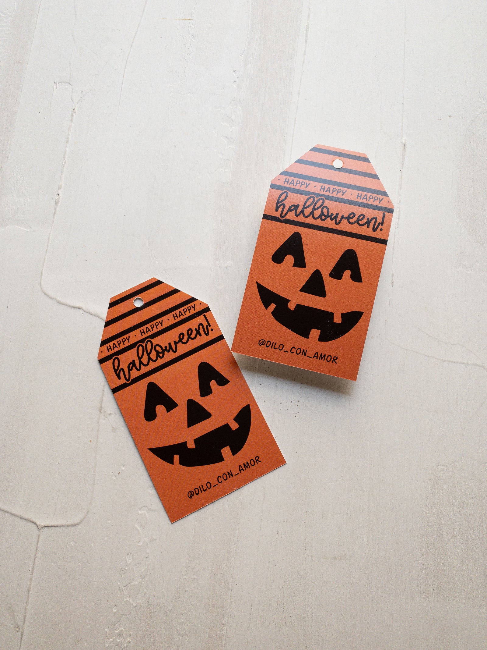 40 TAGS 6X11 CM - CALABAZA / INGRESA EN LA FOTO PARA OPCIONES