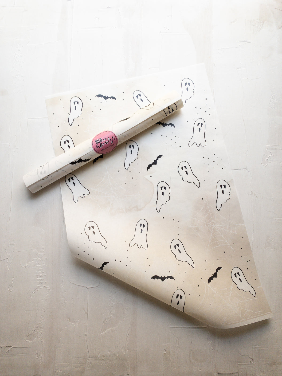 50 PAPEL MANTEQUILLA 33X50 CM - FANTASMAS Y TELARAÑAS - SIN LOGO + INFO PINCHANDO LA FOTO