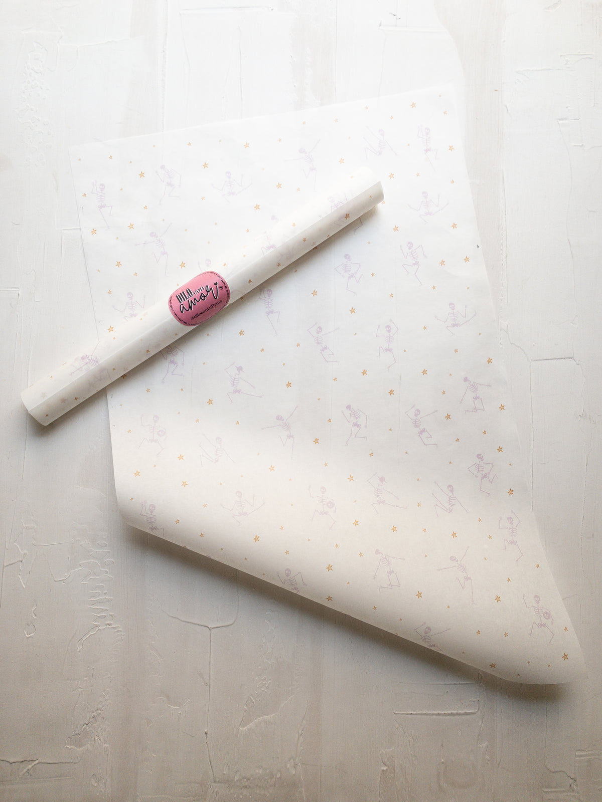 50 PAPEL MANTEQUILLA 33X50 CM - SKELETOR DANCE - SIN LOGO + INFO PINCHANDO LA FOTO