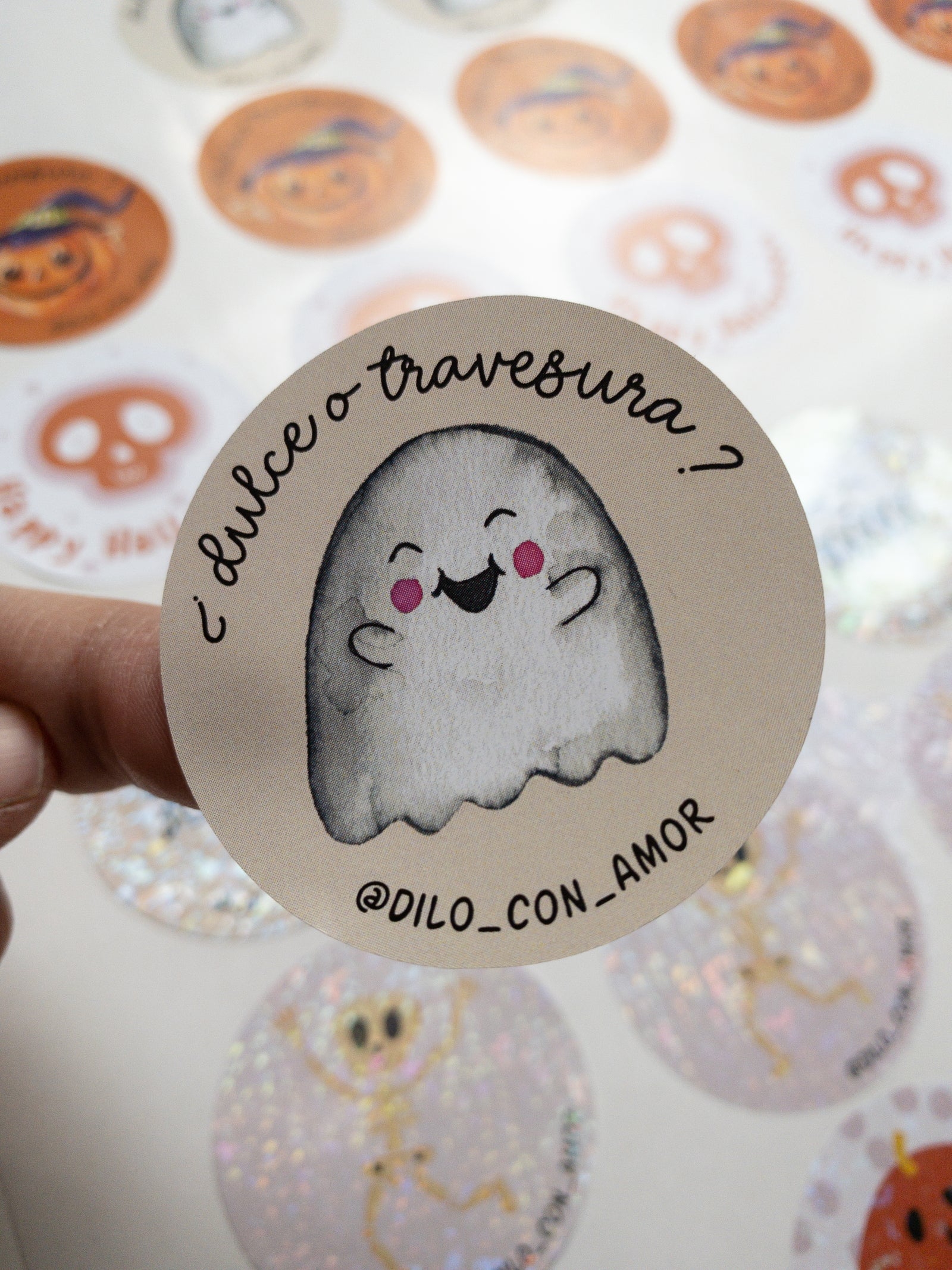 40 STICKER 5 CM -  FANTASMA TIERNIII / INGRESA EN LA FOTO PARA + INFO