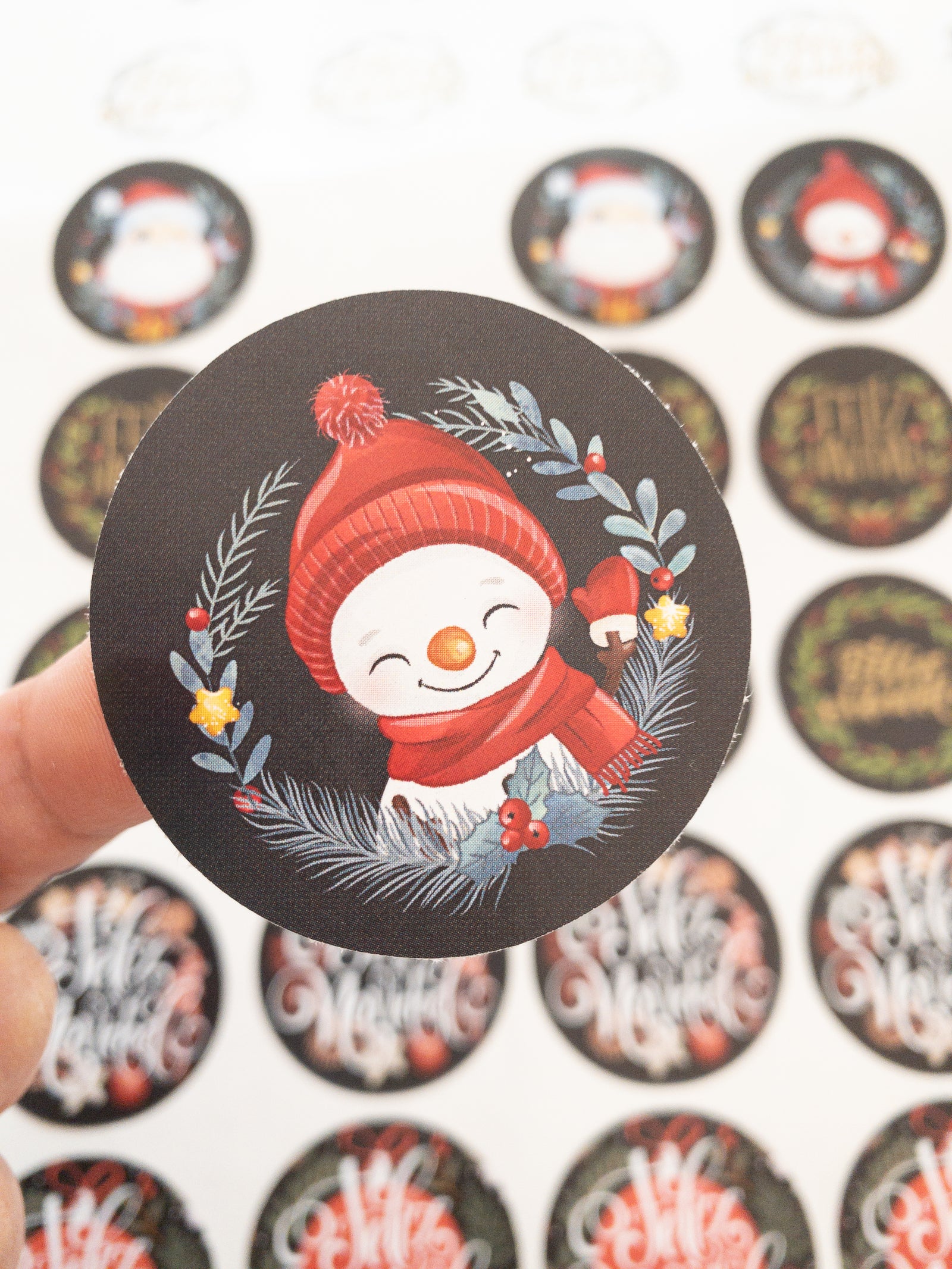 MONO DE NIEVE - 40 STICKER  + INFO PINCHANDO LA FOTO