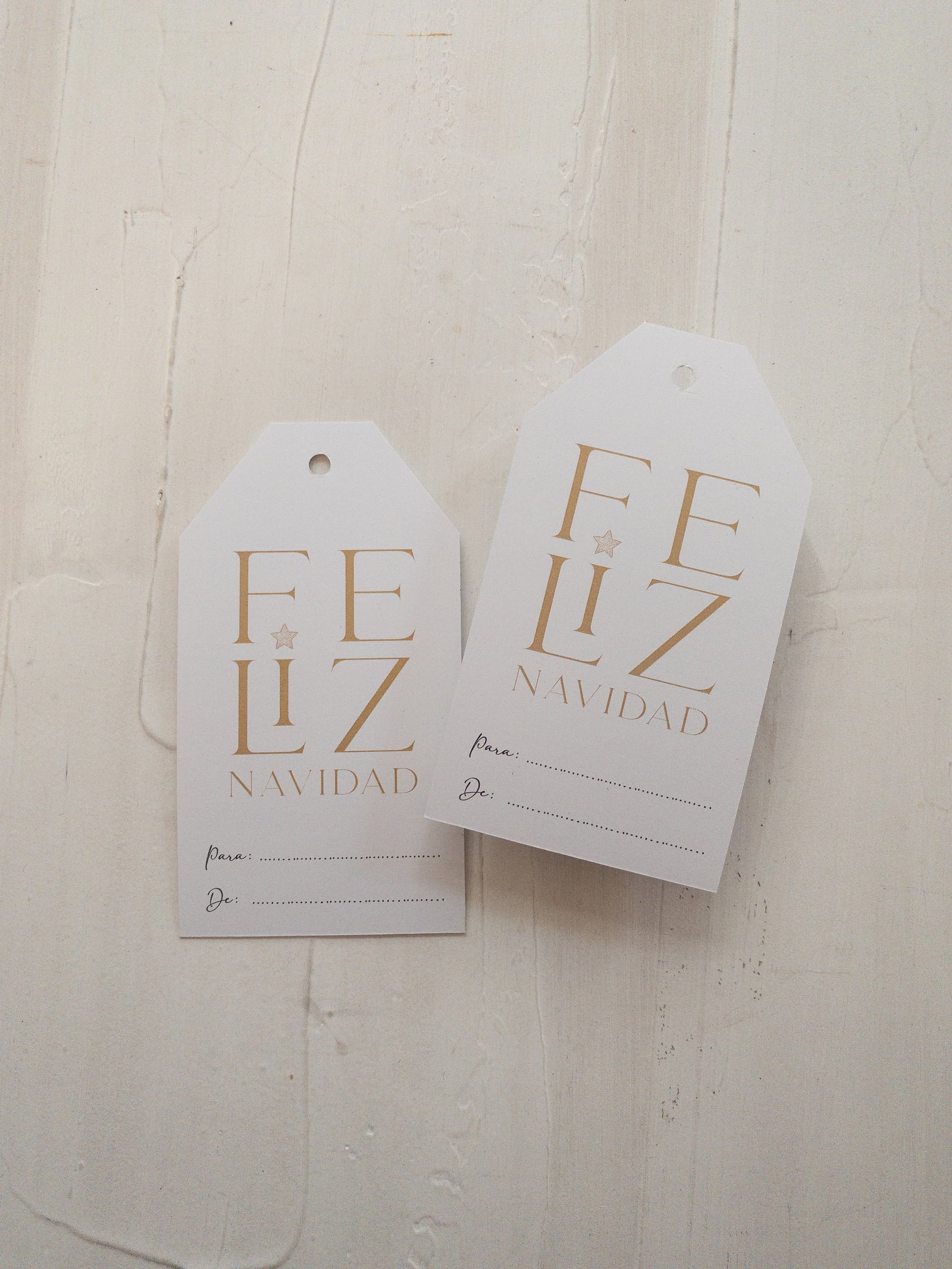 40 TAGS 6X11 CM - FELIZ NAVIDAD DORADO SIMULADO  / INGRESA EN LA FOTO PARA OPCIONES