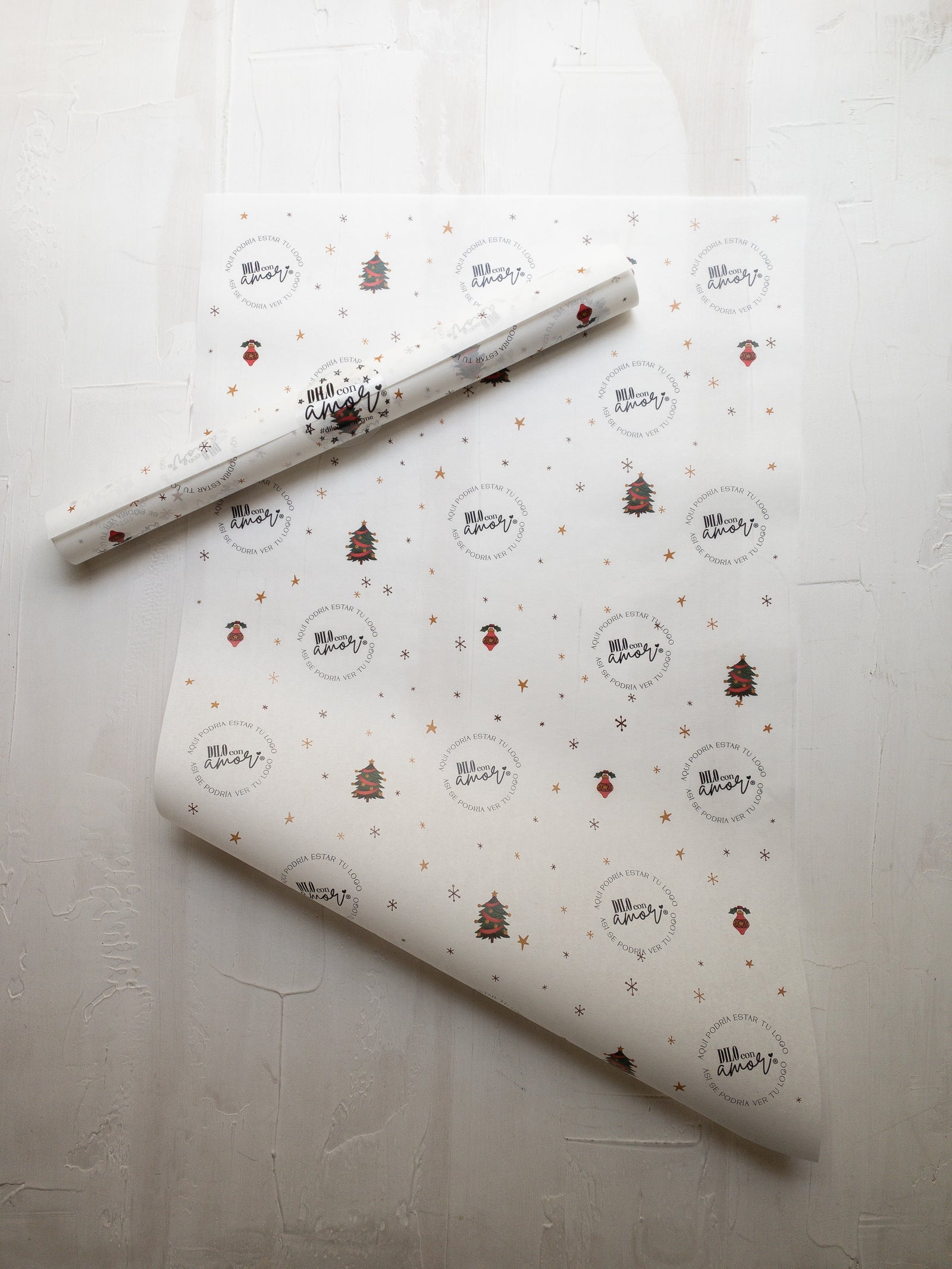 50 PAPEL MANTEQUILLA 33X50 CM - NAVIDAD 1 - CON LOGO + INFO PINCHANDO LA FOTO