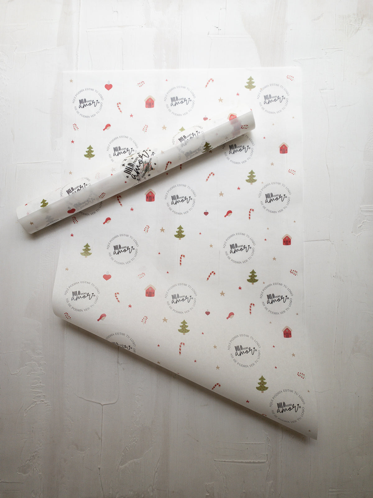 50 PAPEL MANTEQUILLA 33X50 CM - NAVIDAD 2 - CON LOGO + INFO PINCHANDO LA FOTO