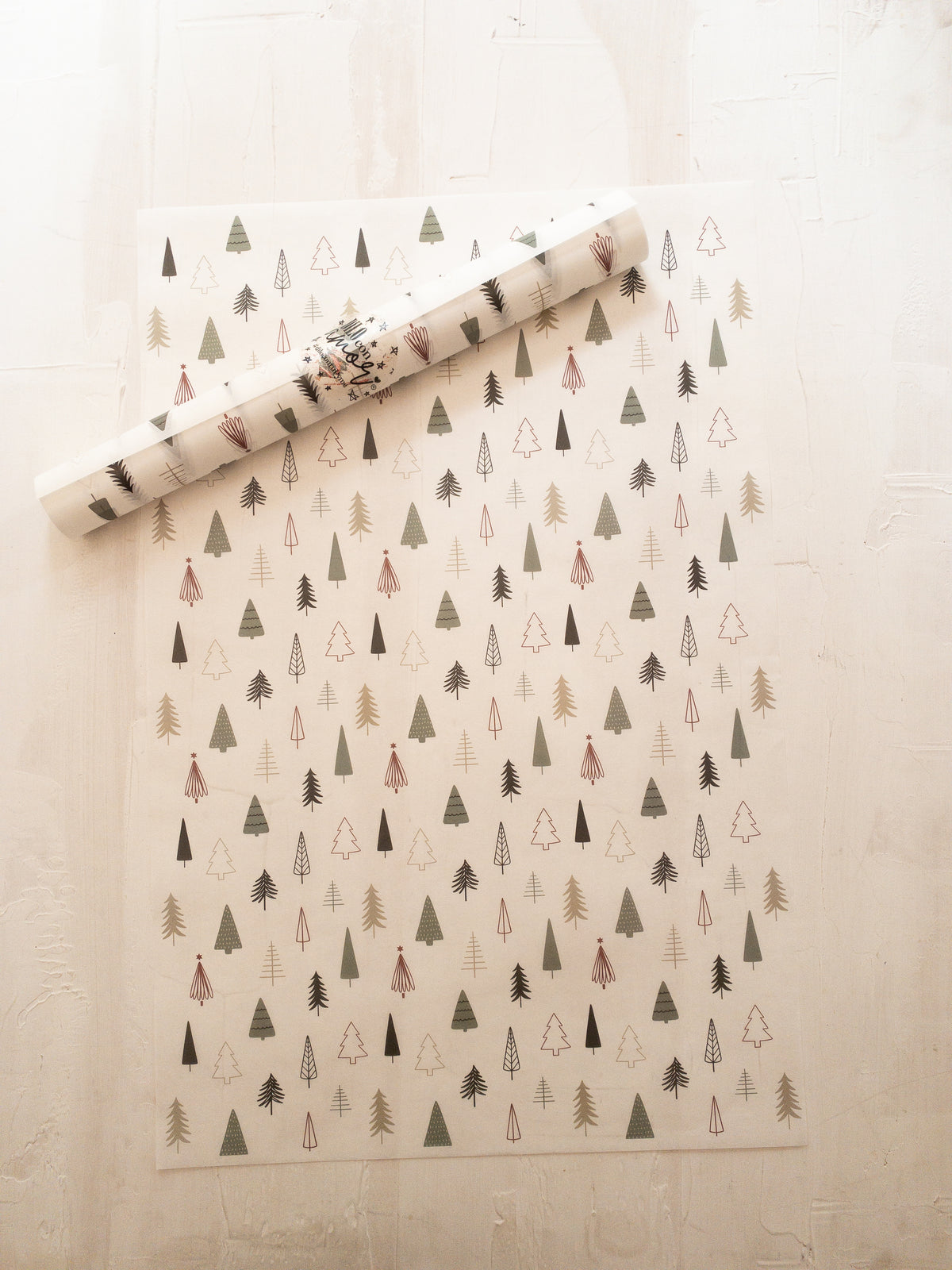 50 PAPEL MANTEQUILLA 33X50 CM - PINOS PINOS PINOS - SIN LOGO + INFO PINCHANDO LA FOTO