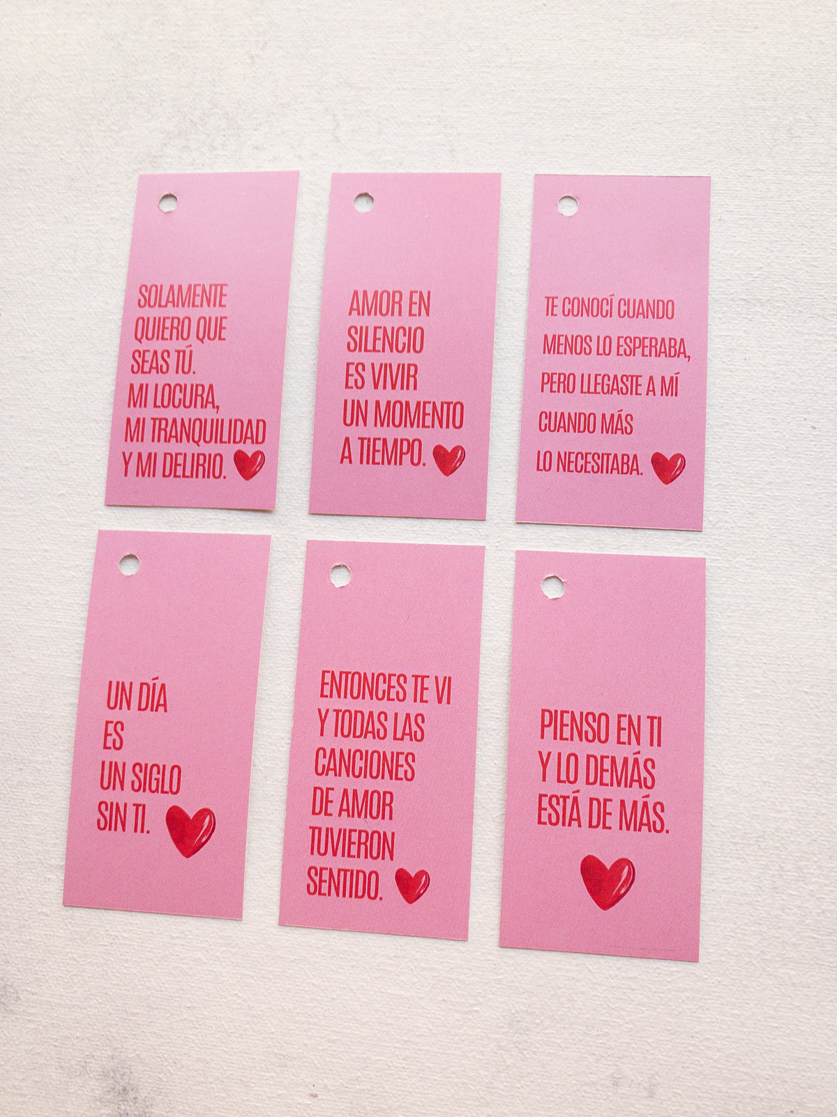 35 TAGS 4x8 CM - LOS CLÁSICOS ROMANTICONES