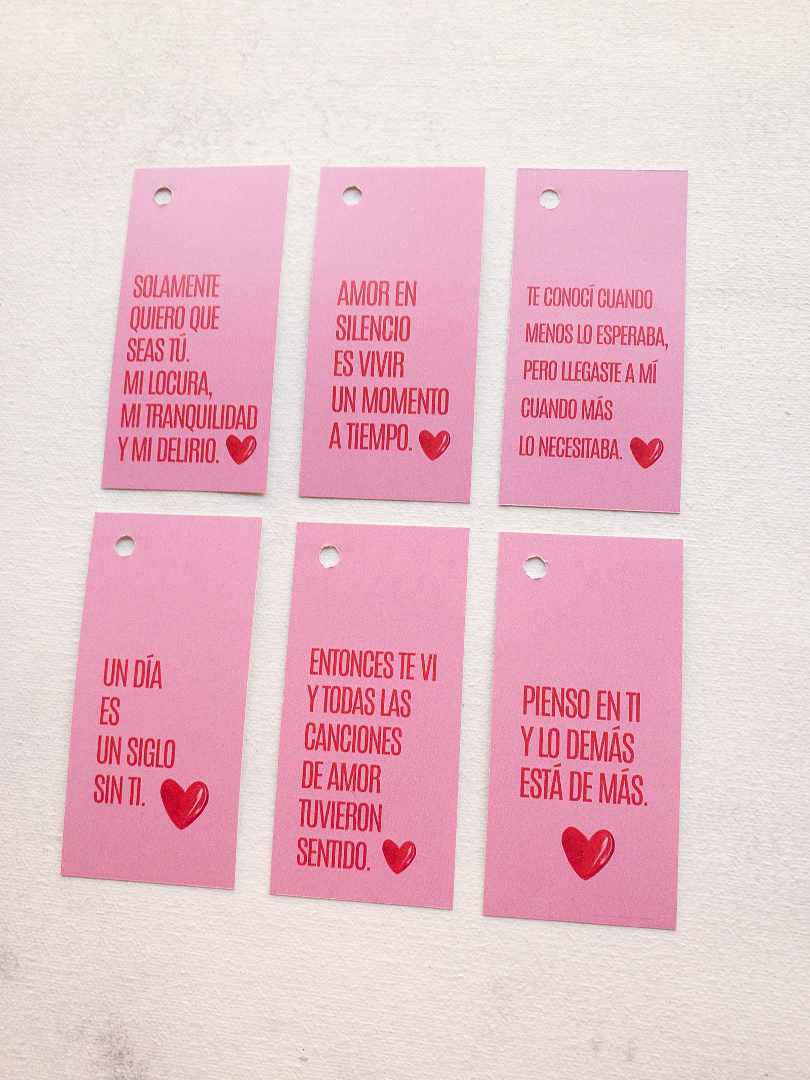 35 TAGS 4x8 CM - LOS CLÁSICOS ROMANTICONES