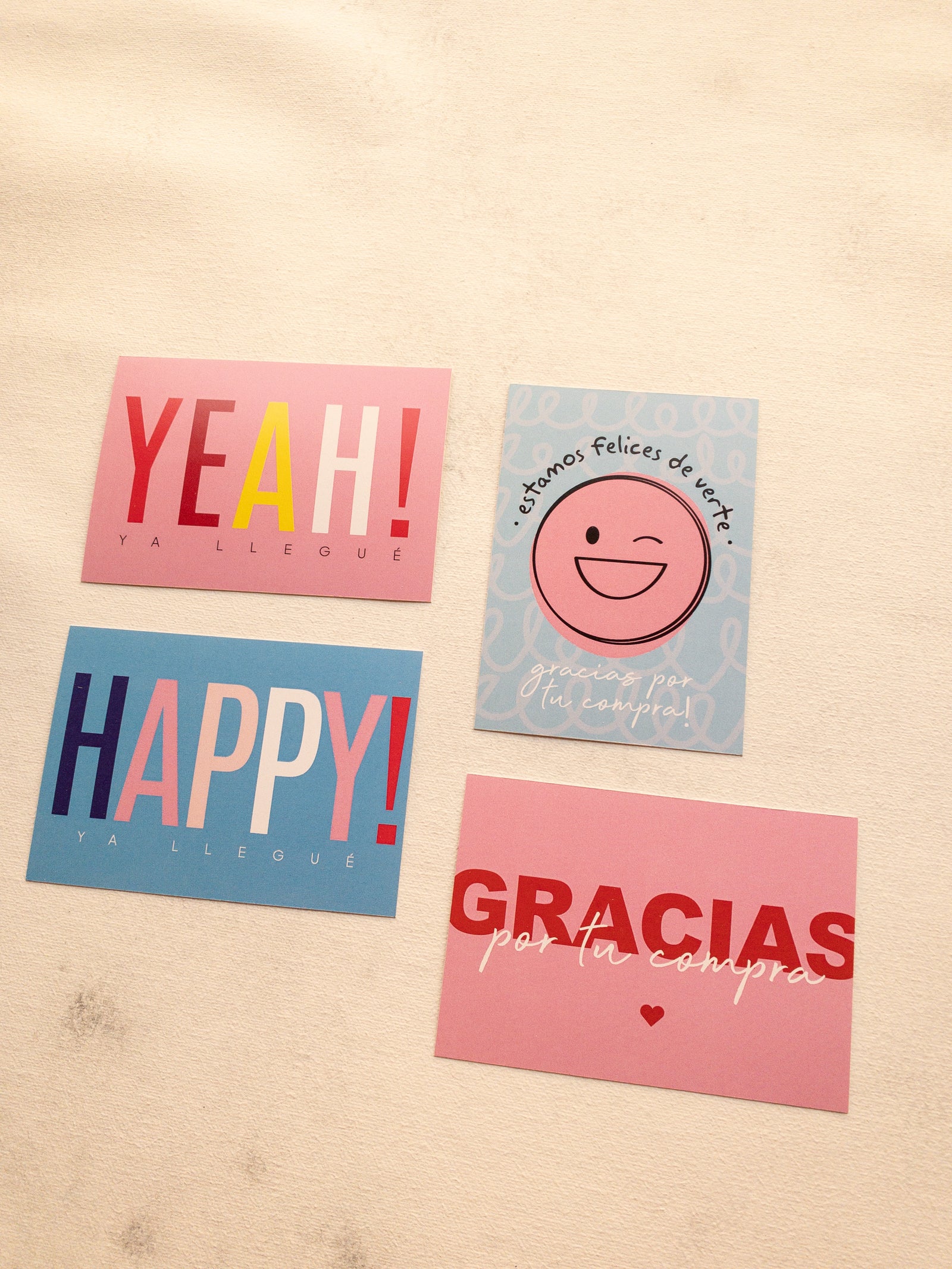 MIX 32 MINI TARJETAS DE AGRADECIMIENTO 7X10 CM