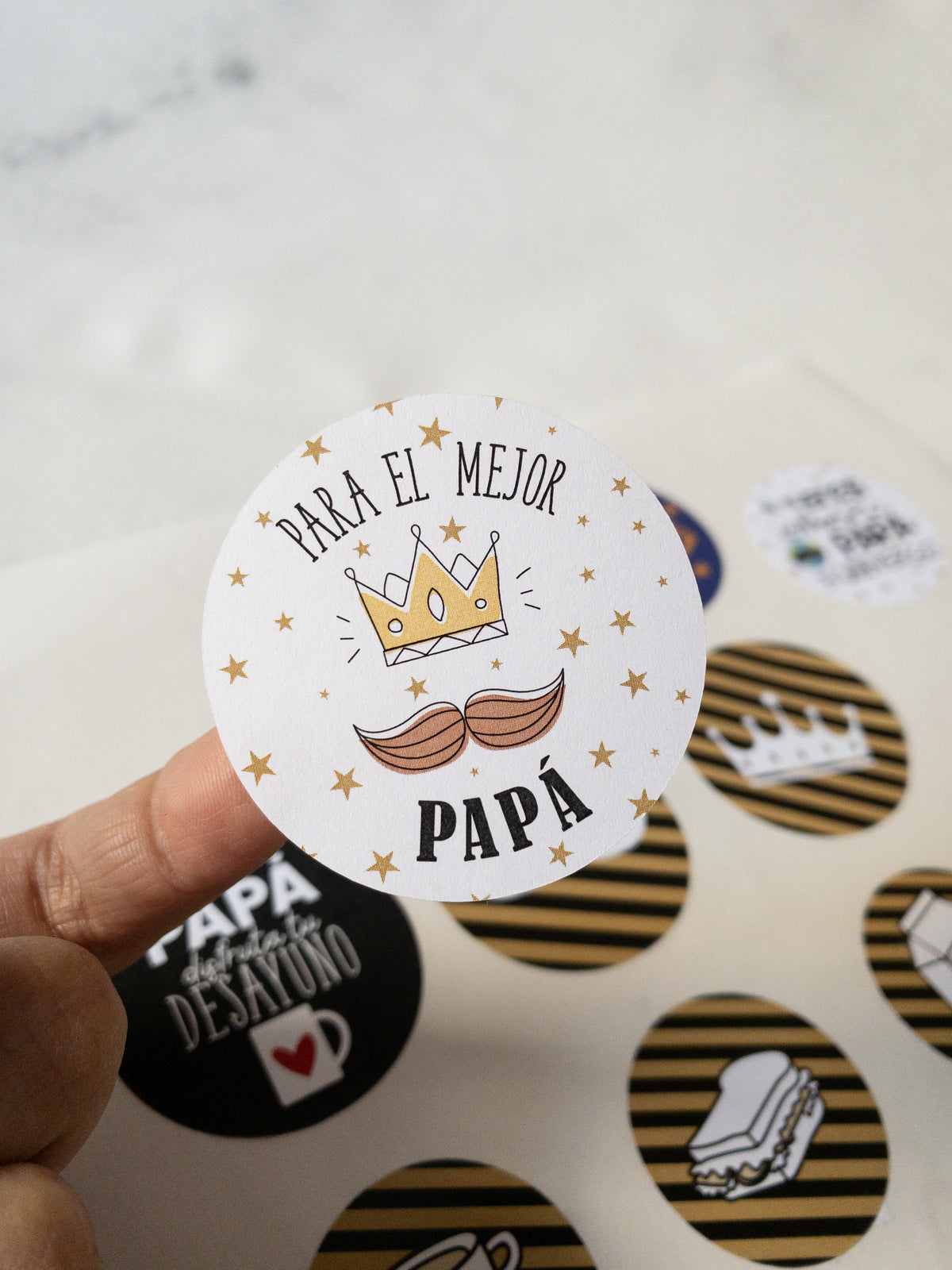 40 STICKER 5 CMS - PARA EL MEJOR PAPÁ! - MÁS INFO PINCHA LA FOTO