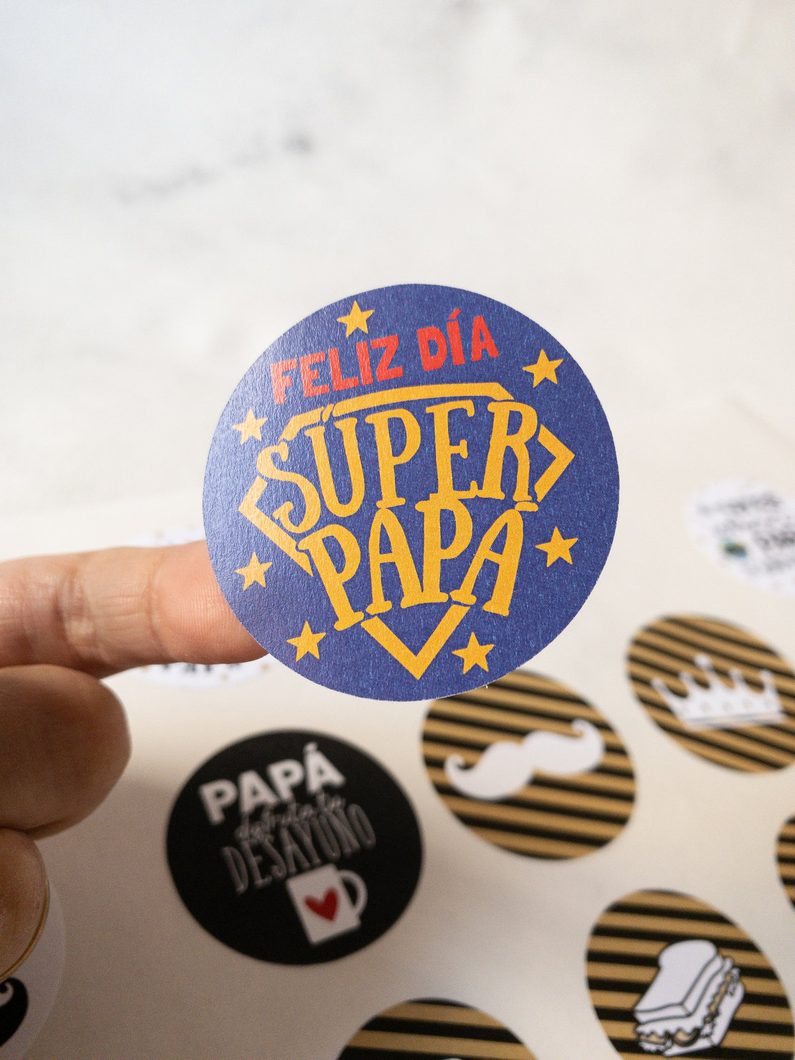 40 STICKER 5 CMS - SUPER PAPÁ! - MÁS INFO PINCHA LA FOTO