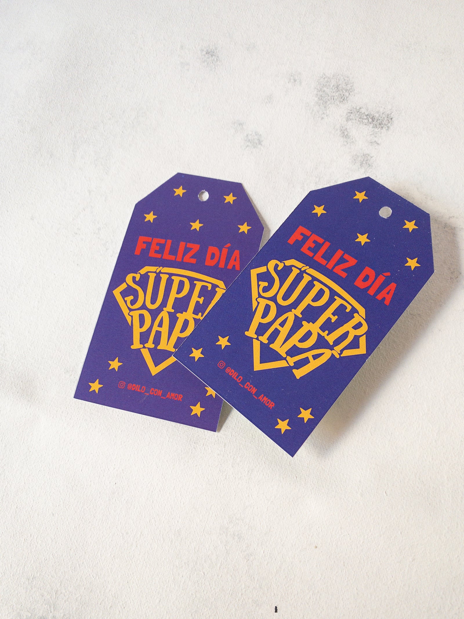 40 TAGS  6X11 CMS - SÚPER PAPÁ - MÁS INFO PINCHA FOTO