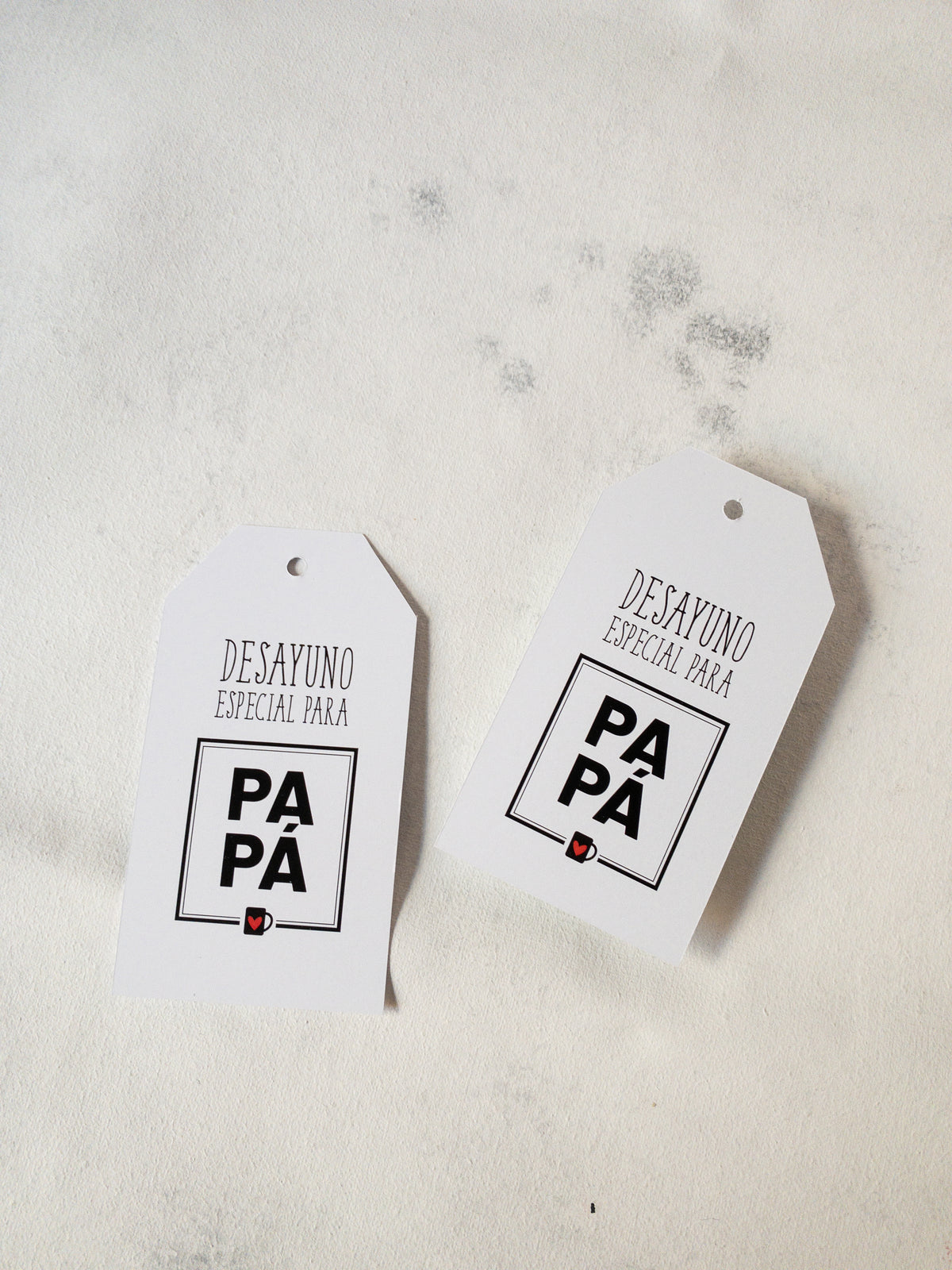 40 TAGS  6X11 CMS - DESAYUNO PARA PAPÁ - MÁS INFO PINCHA FOTO