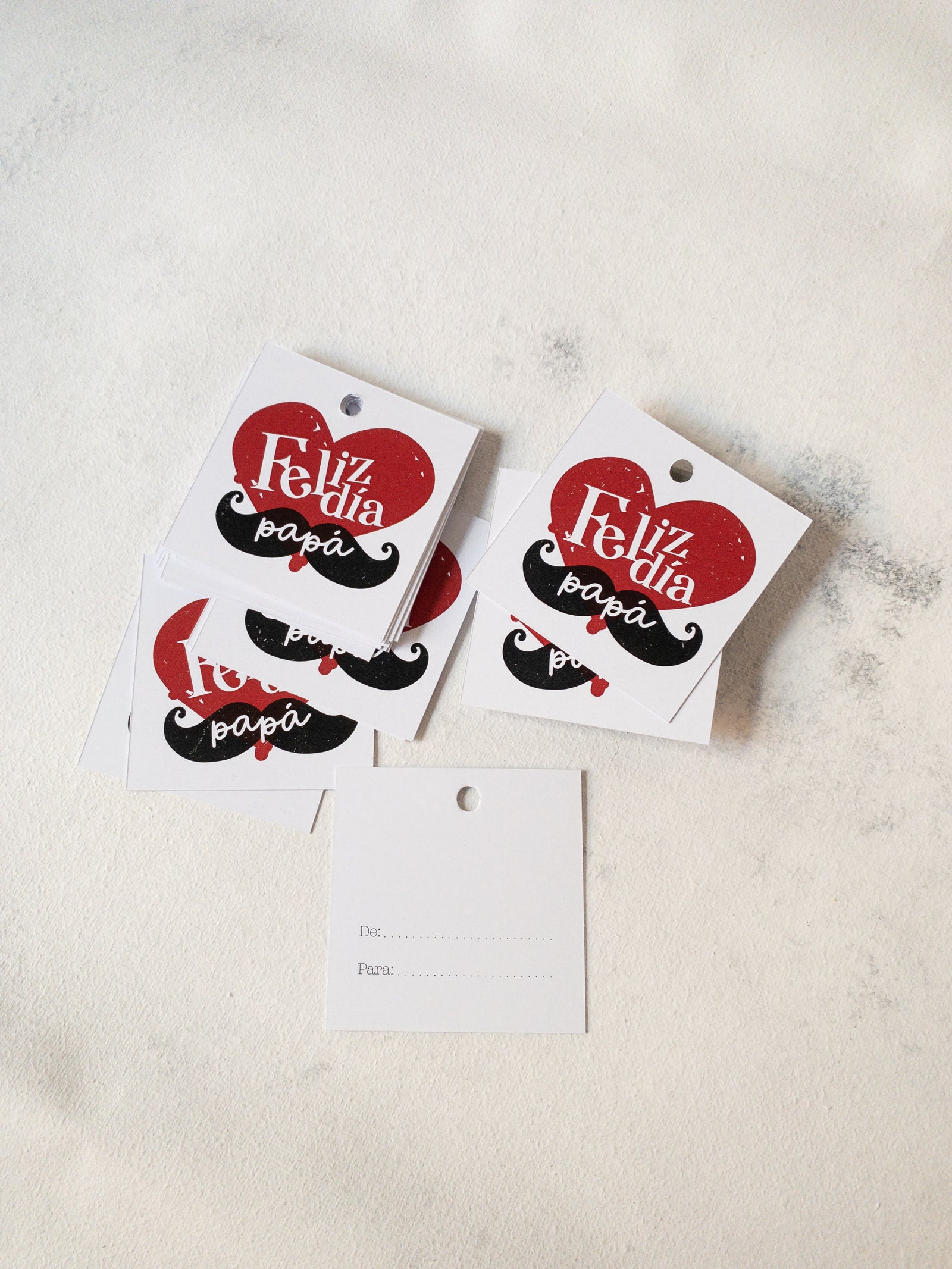 50 TAGS  5X5 CMS  IMPRESO 2 CARAS - CORAZÓN DE PAPÁ - MÁS INFO PINCHA FOTO