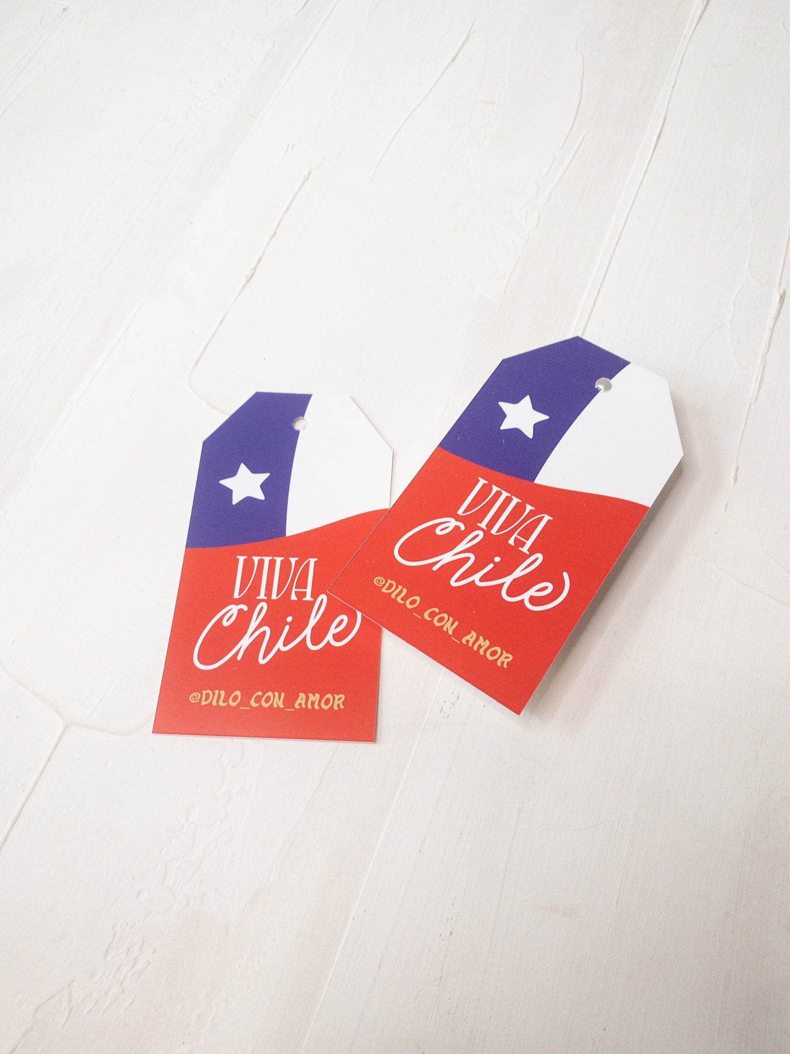 40 TAGS 6X11 CM -  CHILE! / INGRESA EN LA FOTO PARA OPCIONES