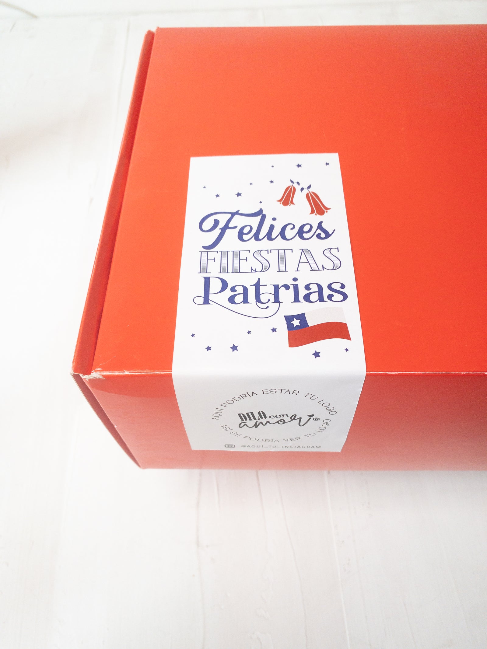 28 STICKER 6X16 CM - CIERRE CAJA FELICES FIESTAS / INGRESA EN LA FOTO PARA INFO