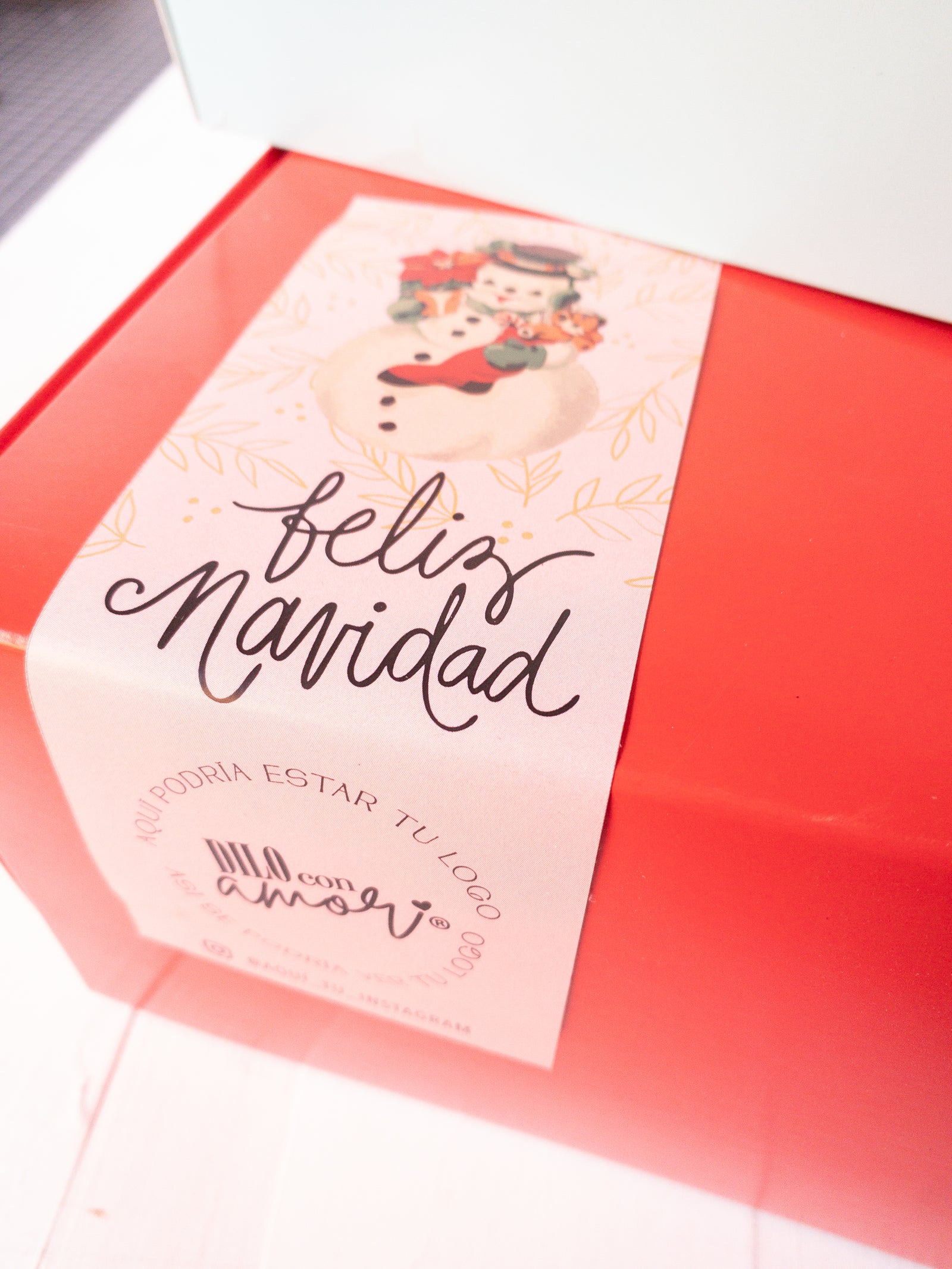 42 STICKER 6X16 CM - CIERRE CAJA PACK NAVIDAD 1 / INGRESA EN LA FOTO PARA INFO