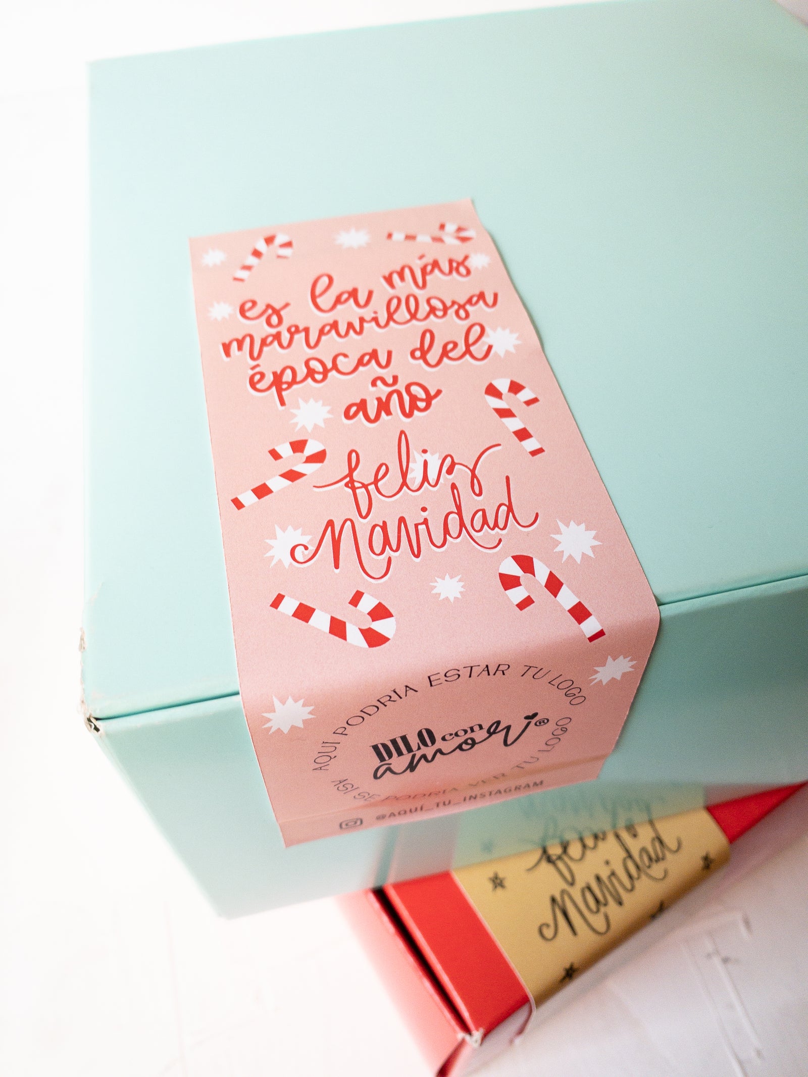 42 STICKER 6X16 CM - CIERRE CAJA PACK NAVIDAD 2 / INGRESA EN LA FOTO PARA INFO