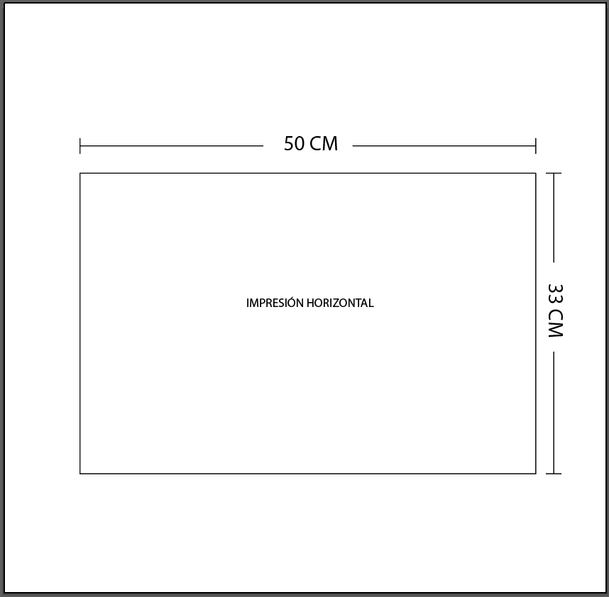 DISEÑO PERSONALIZADO HORIZONTAL MANTEQUILLA TAMAÑO 33X50 CM