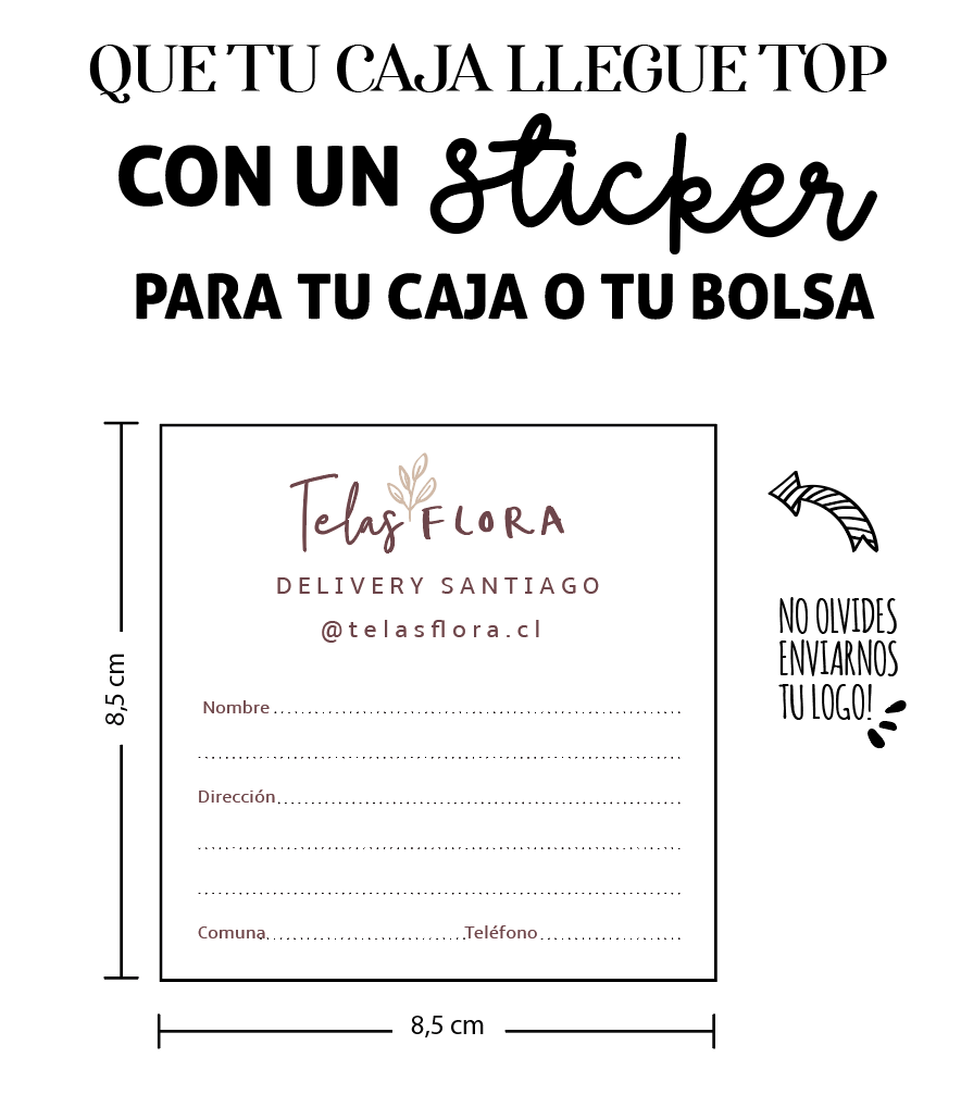 75 STICKER ENVÍO PEQUEÑO 8,5x8,5 cms