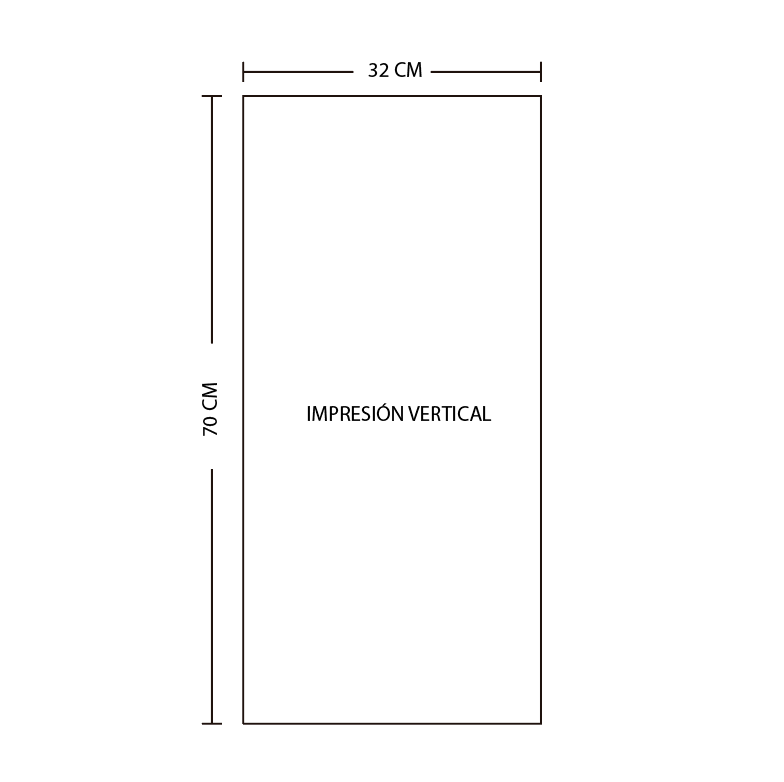 50 MANTEQUILLA DISEÑO PERSONALIZADO VERTICAL - TAMAÑO 32X70 CM