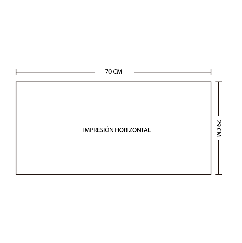 50 MANTEQUILLA DISEÑO PERSONALIZADO HORIZONTAL - TAMAÑO 29X70 CM