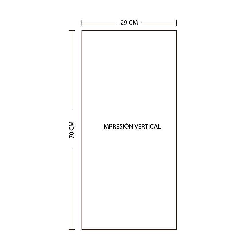 50 MANTEQUILLA DISEÑO PERSONALIZADO VERTICAL - TAMAÑO 29X70 CM