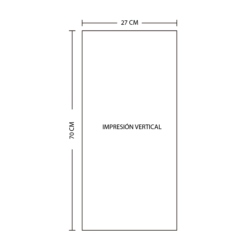 50 MANTEQUILLA DISEÑO PERSONALIZADO VERTICAL - TAMAÑO 27X70 CM